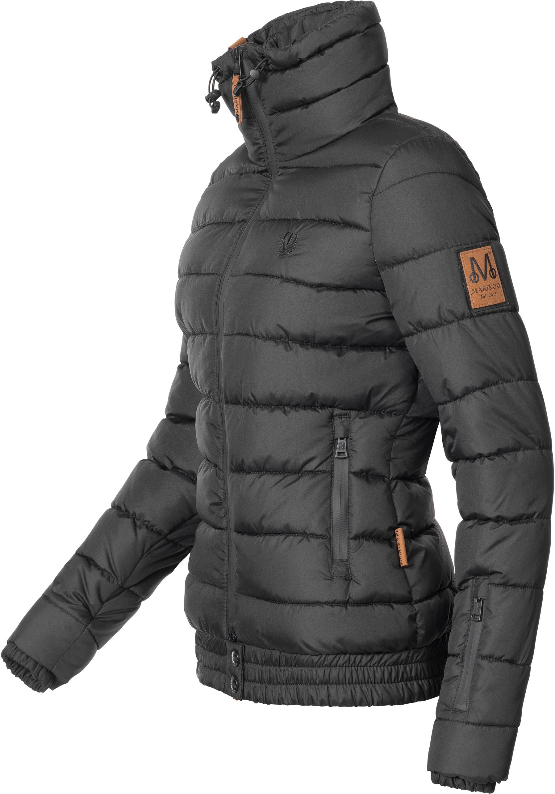 Marikoo Steppjacke »Poison«, ohne Kapuze, stylische Damen Winterjacke mit hohem Kragen