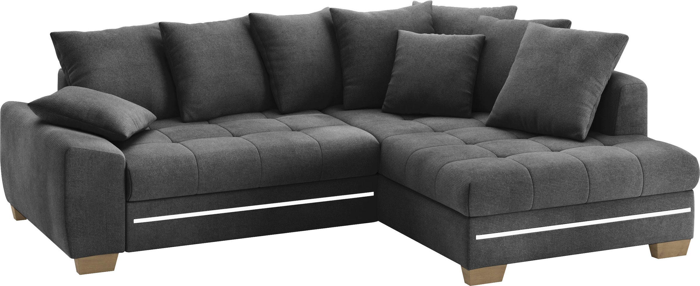 Ecksofa »Nikita II, L-Form«, mit RGB-LED Beleuchtung, wahlweise mit Bett, Bettkasten,...