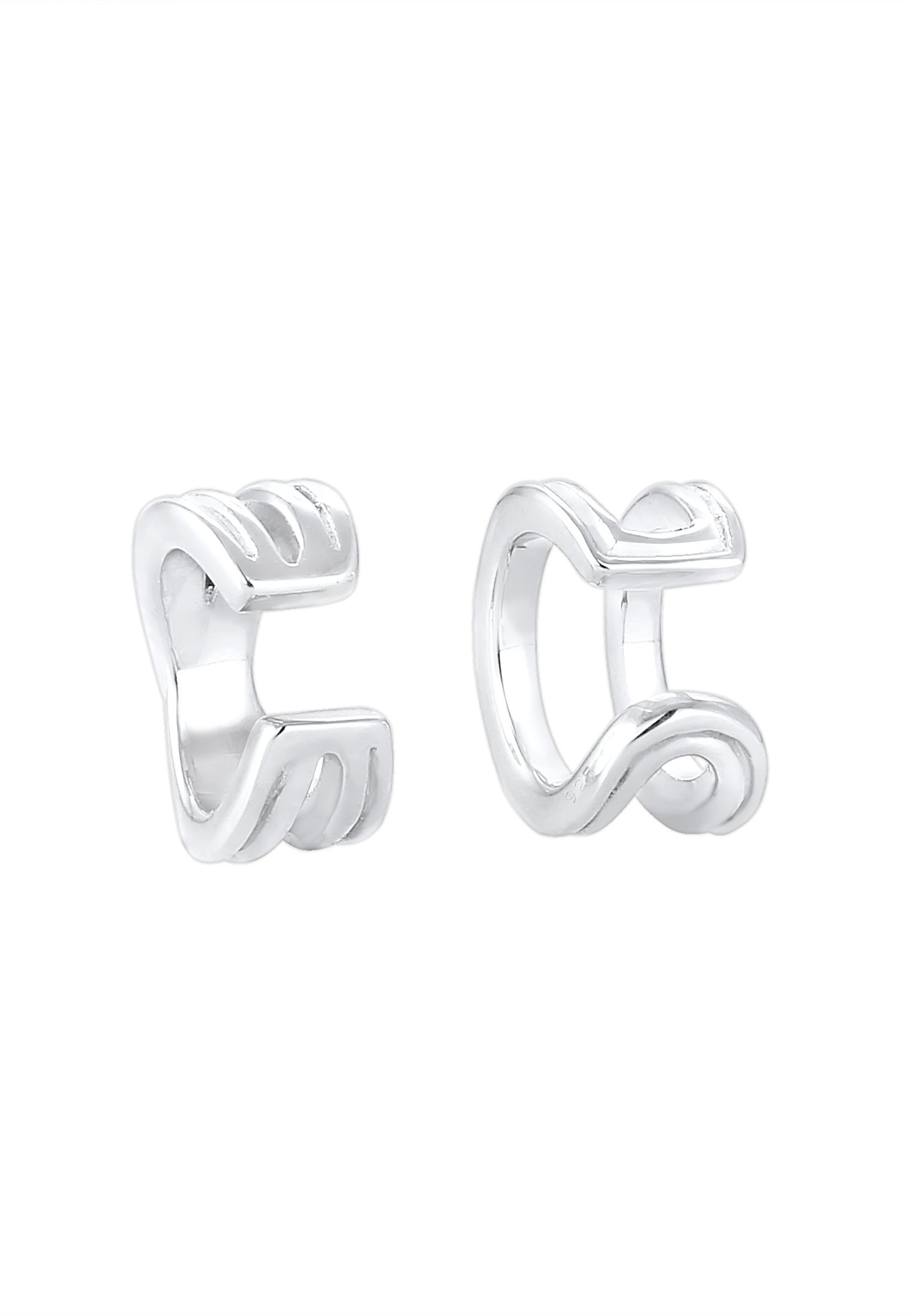 Elli Paar Ohrhaken »Earcuff ohne Stein 925 Sterling Silber«