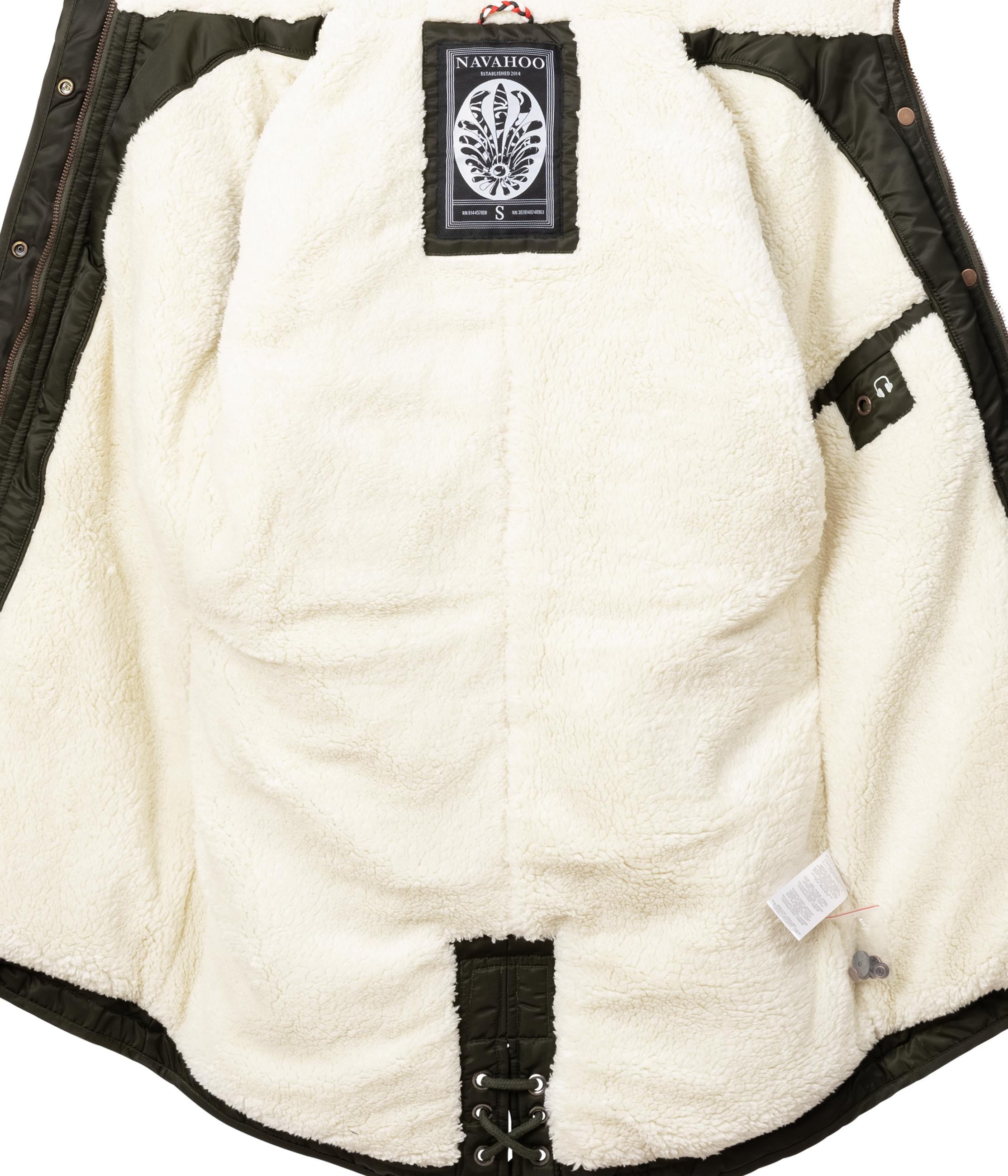 Navahoo Wintermantel »La Viva«, hochwertiger Winterparka mit großem Kunstfell