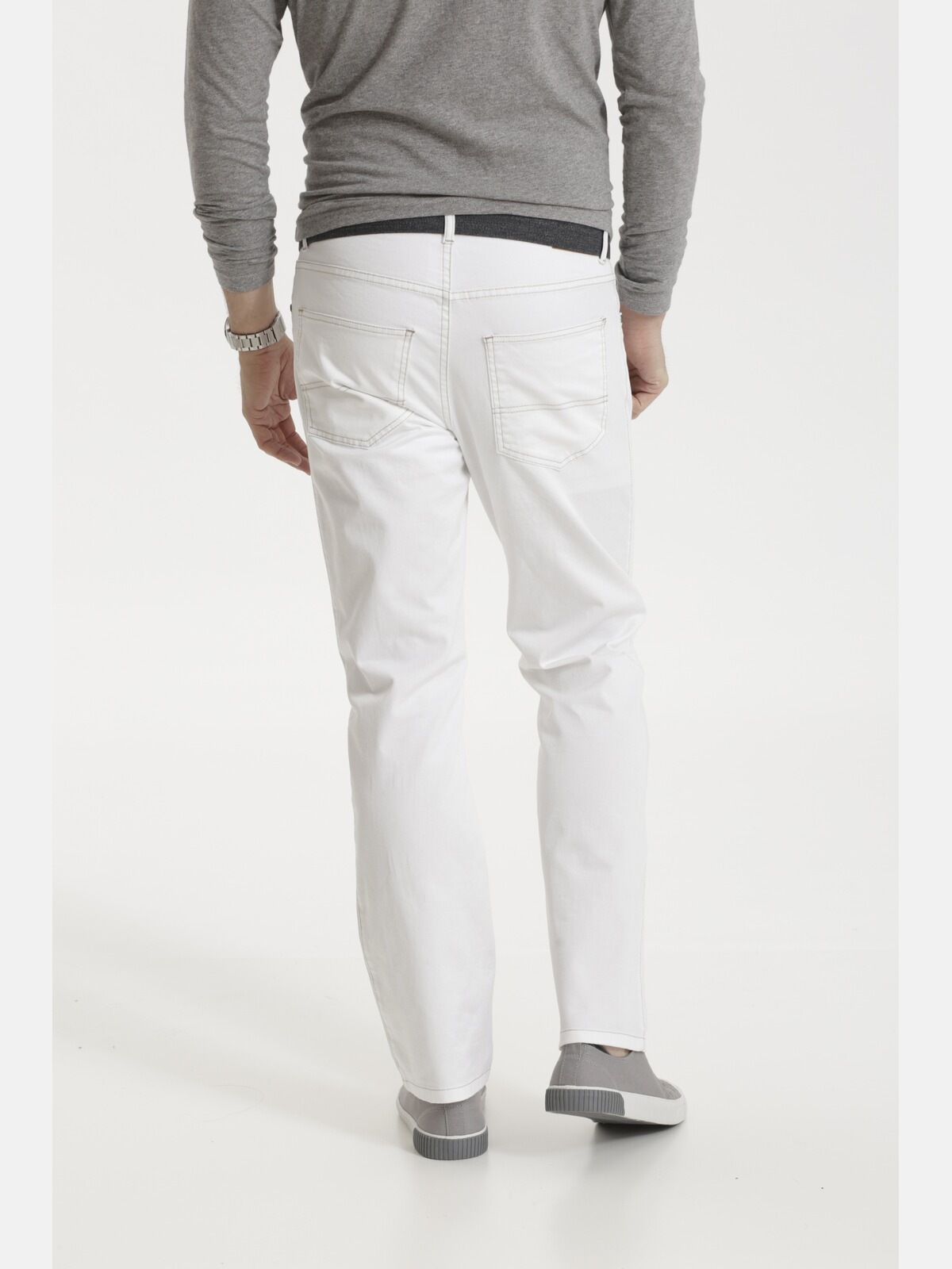 5-Pocket-Hose BABISTA "Hose VESTASTIL", Herren, Gr. 26, N-Gr, weiß, Obermaterial: 98% Baumwolle CO. 2% Elasthan EL., Hosen 5-Pocket-Hose 2