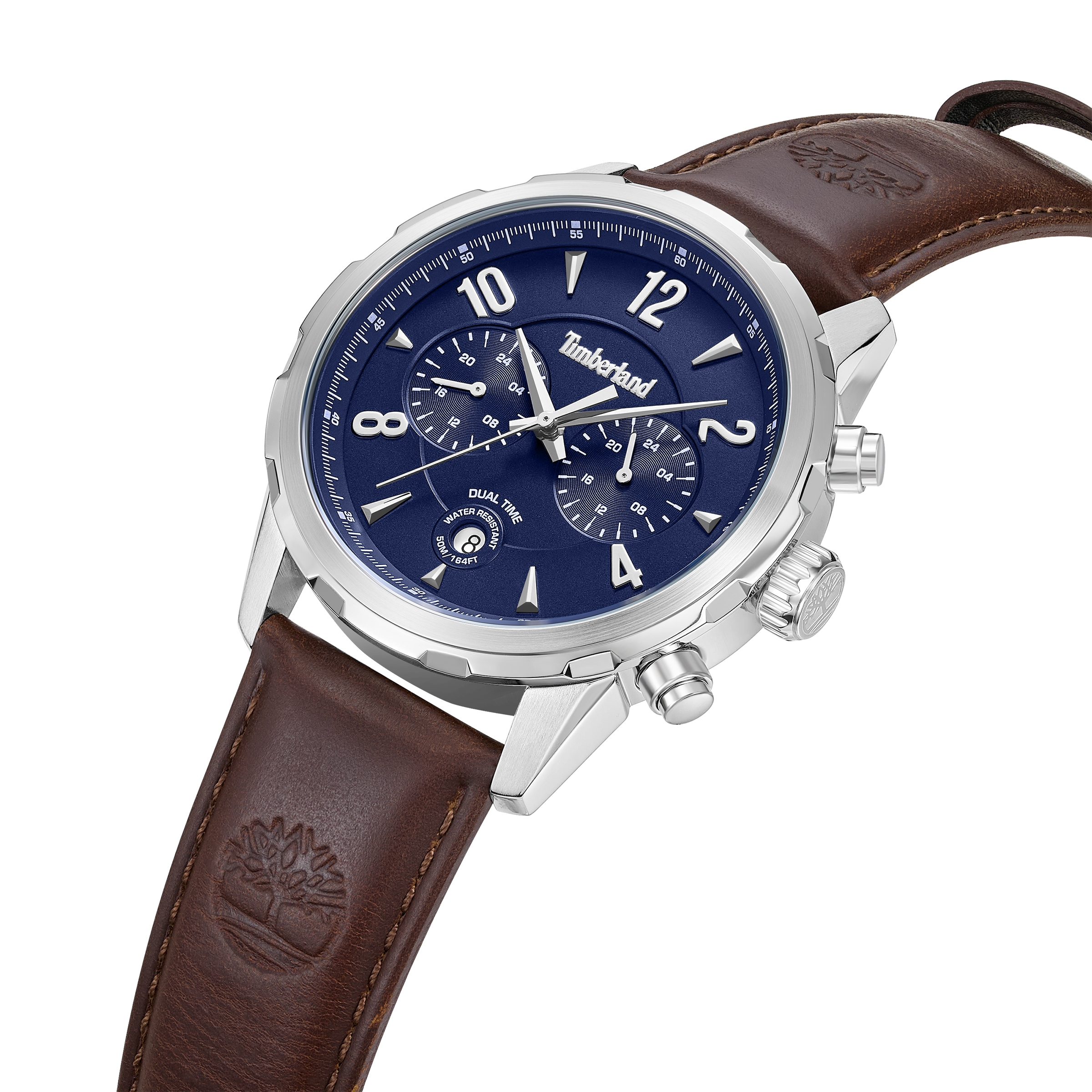 Timberland Multifunktionsuhr »Newkirk« Quarzuhr, Armbanduhr, Herrenuhr, Lederarmband, analog, Tag