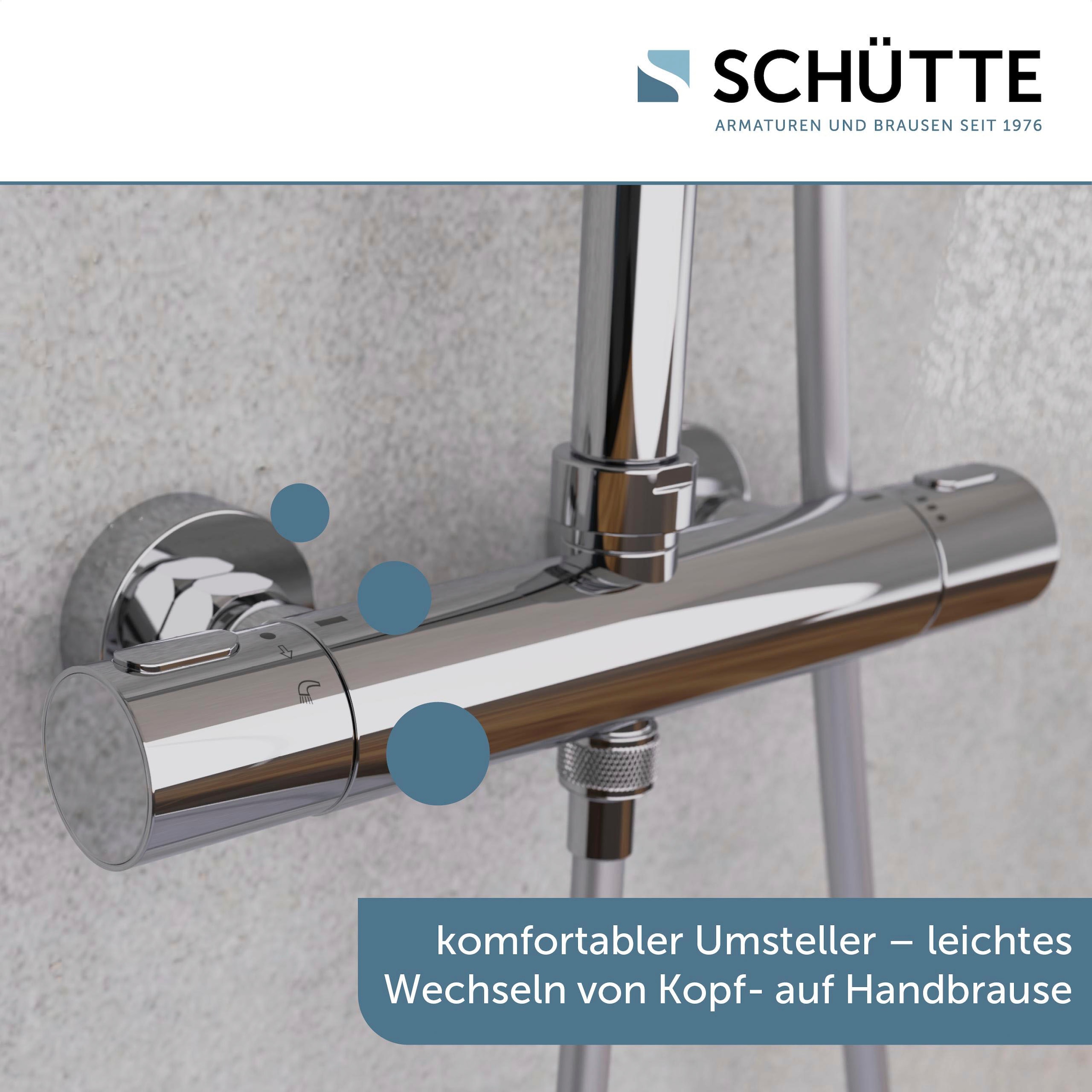Schütte Brausegarnitur »AQUADUCT«, höhenverstellbar 80-120 cm, Antikalk, wassersparend