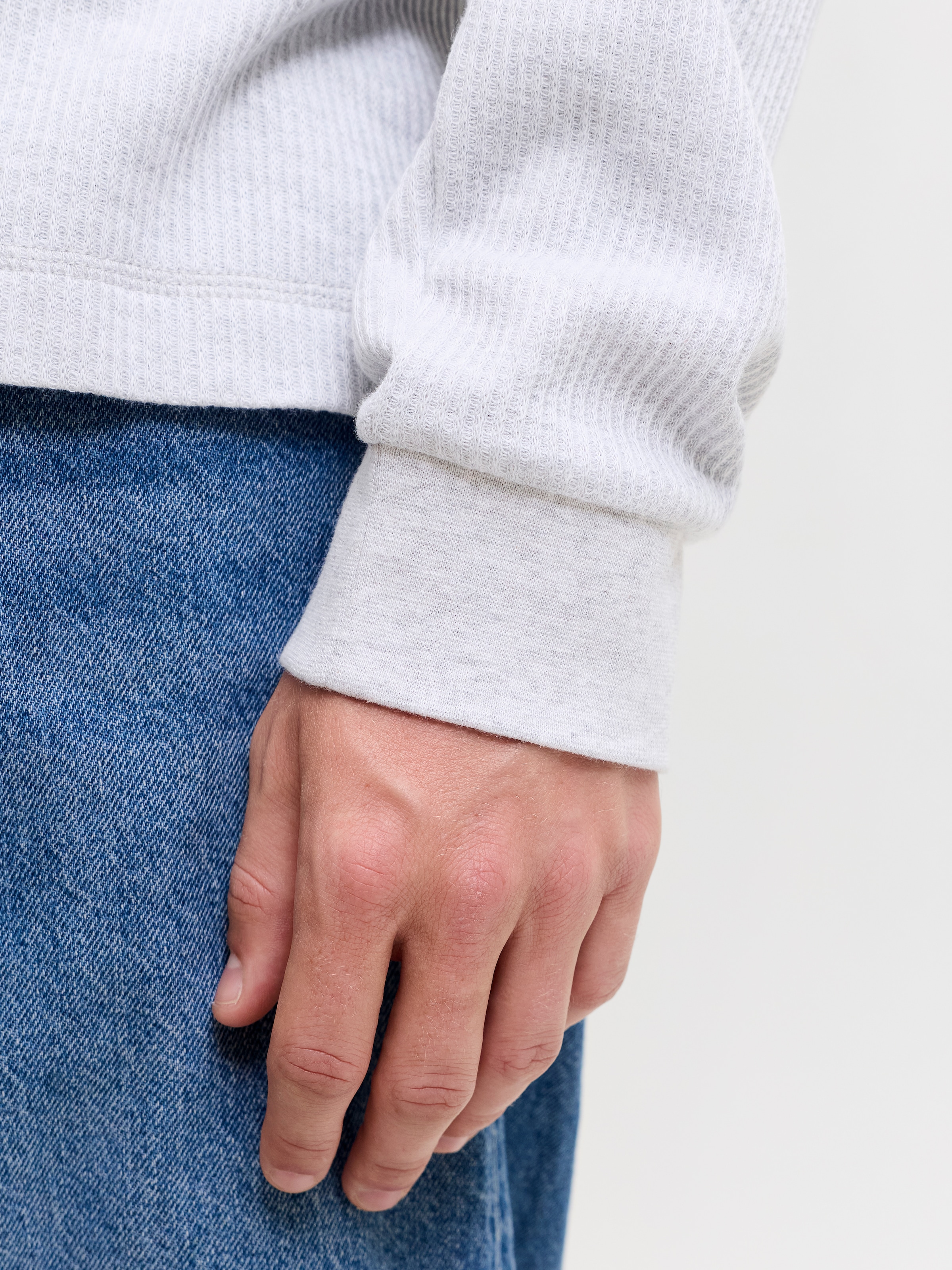 Jack & Jones »JORCHAMBERI HENLEY LS TEE« Baumwollmischung, regular fit