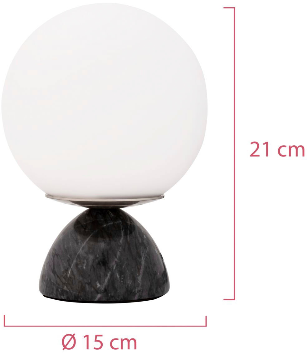 Pauleen Tischleuchte »Shining Pearl max20W Schwarz/Weiß 230V Marmor/Glas«, 1 flammig, Leuchtmittel E14 | ohne Leuchtmittel, E14
