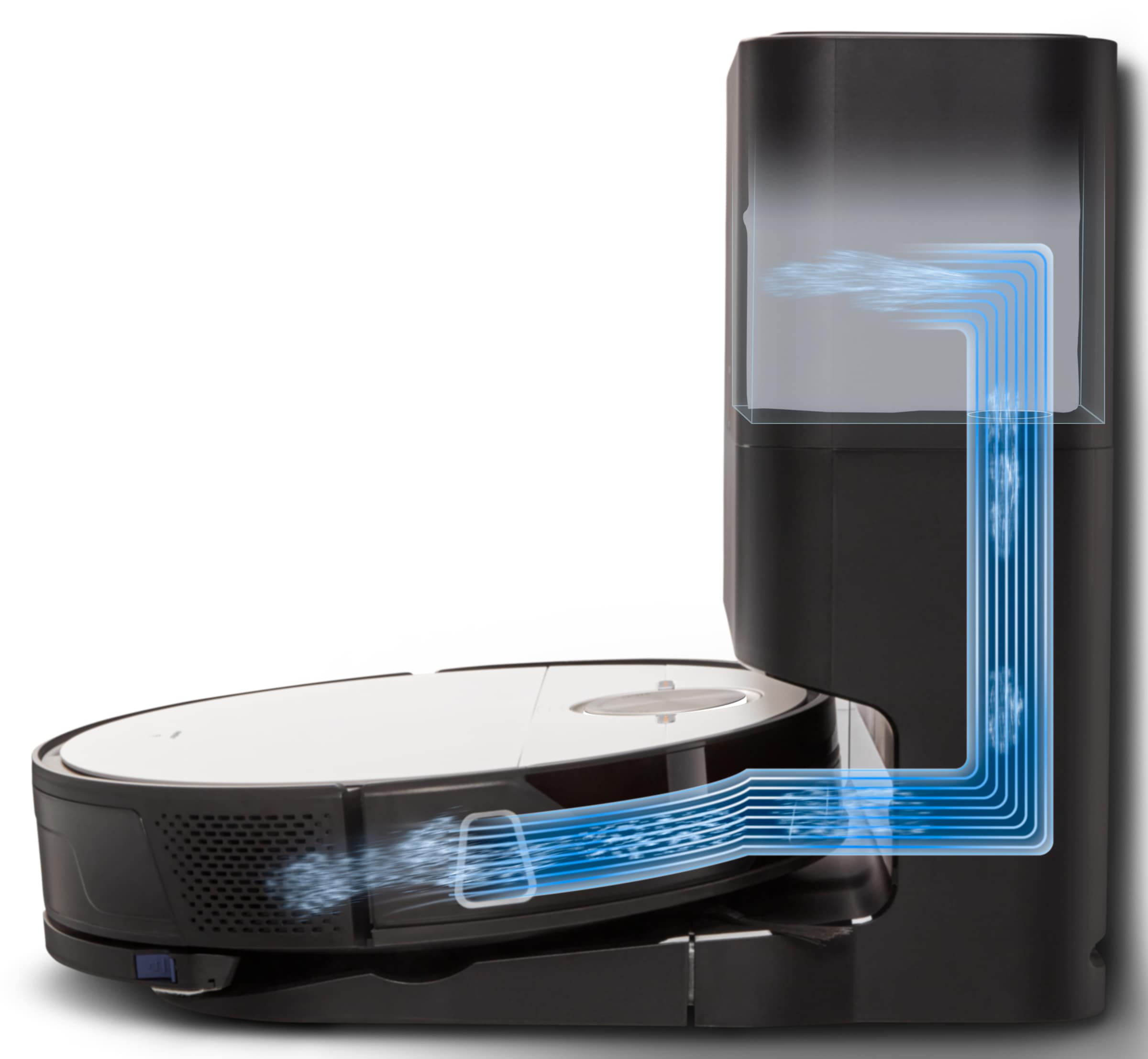 Medion® Saugroboter »X50 SW (MD 20004), Absaugstation, 8 kPa Saugleistung, Lasernavigation«, Teppicherkennung, No Go & Go Bereiche, App-Steuerung