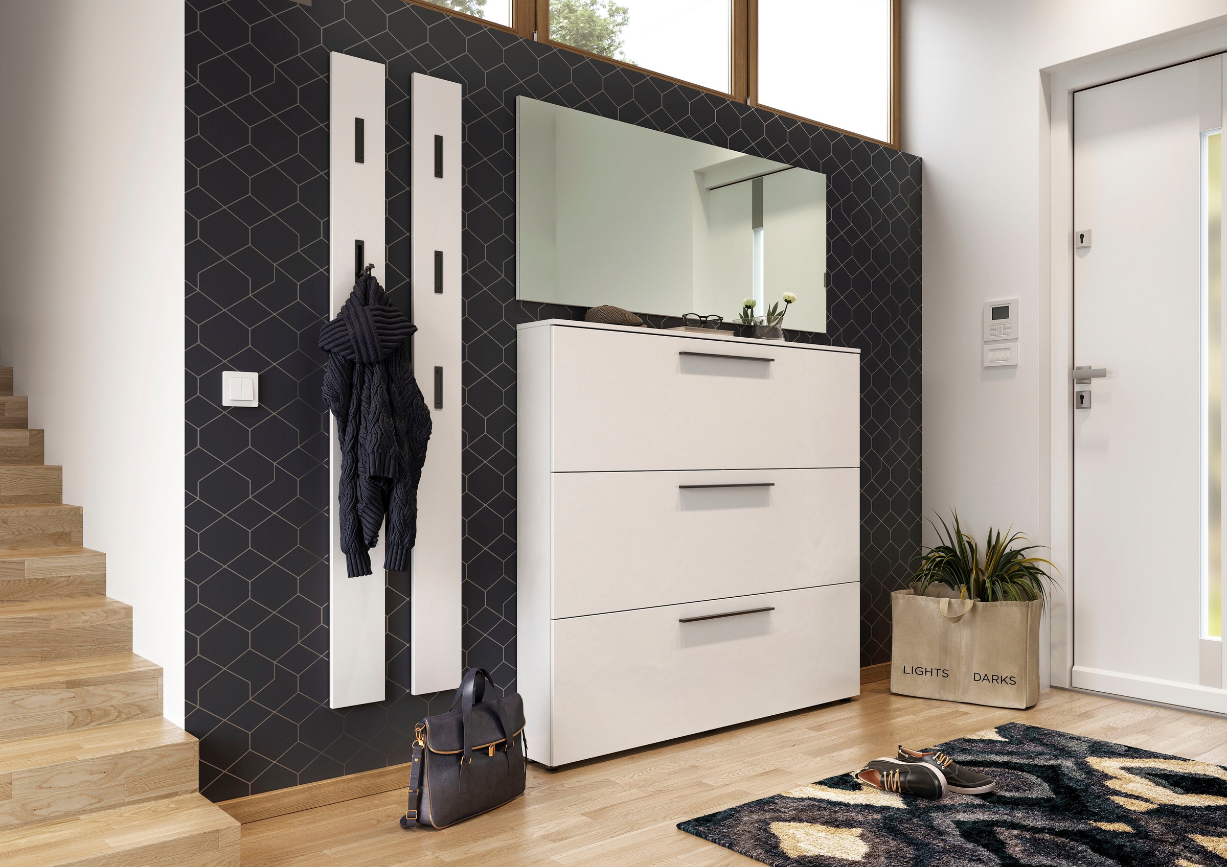 GERMANIA Garderobenpaneel "Ameca" 1 Stk. tlg. Paneel mit drei ausklappbaren günstig online kaufen