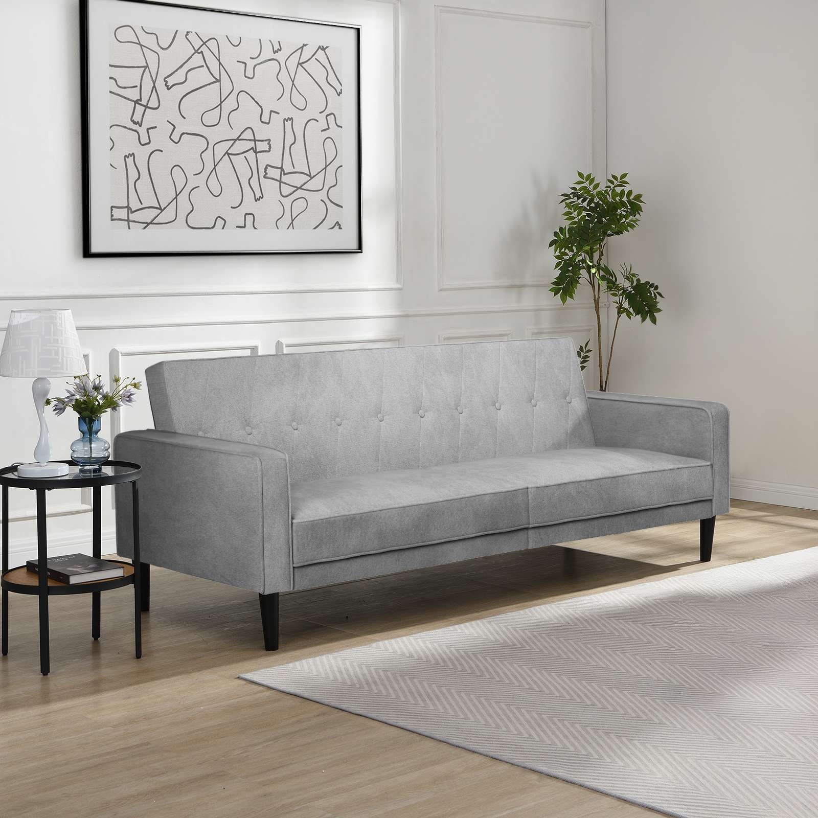 Dorel Home 3-Sitzer »Avon«, Schlafsofa 213cm, Bettfunktion (110/190cm), trendiger Cord o. Webstoff