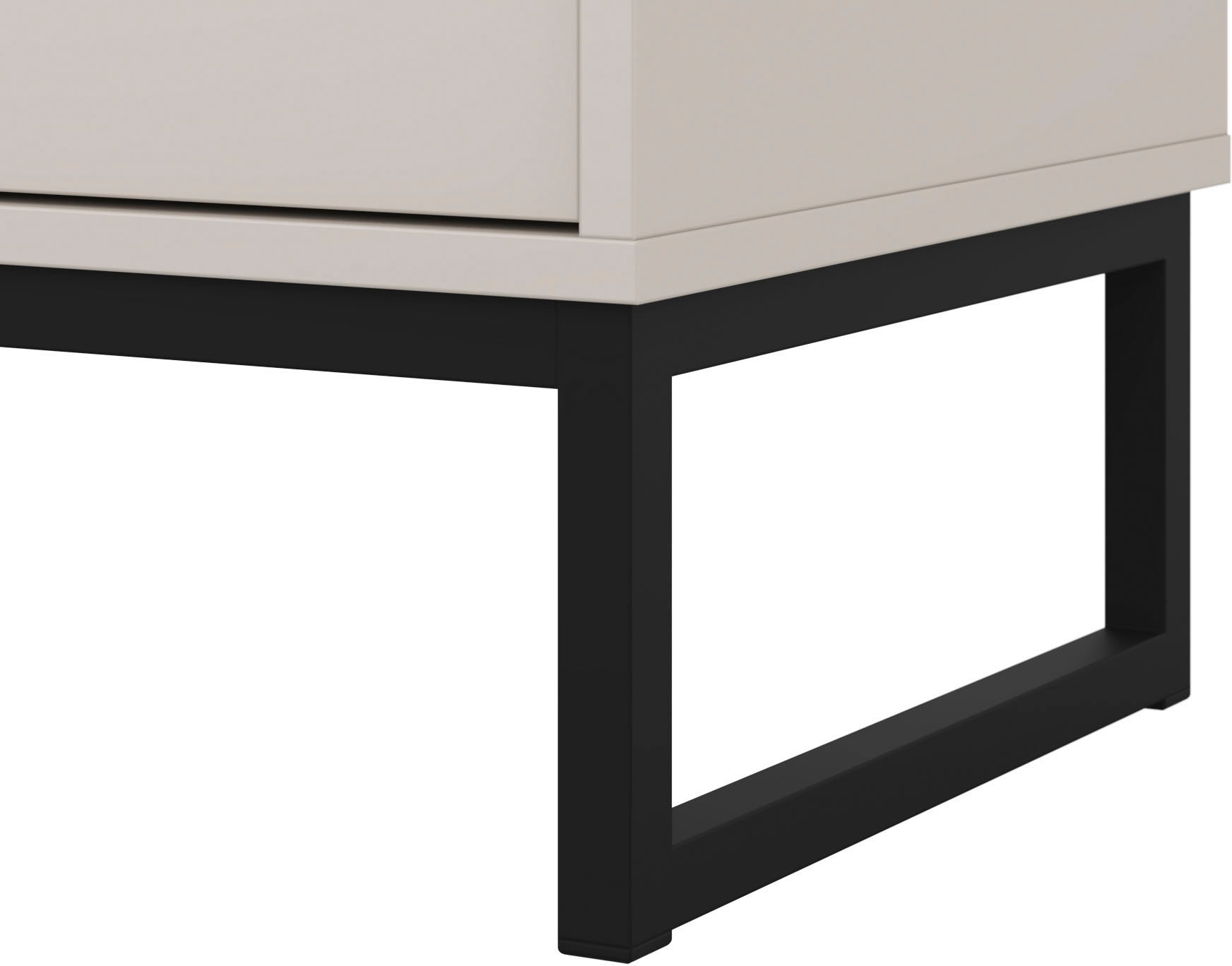 OTTO home Vitrine »Loft, Höhe 180 cm, moderne grifflose Standvitrine mit 2 Türen« Hochschrank mit viel Stauraum, verstellbaren Einlegeböden, Regal
