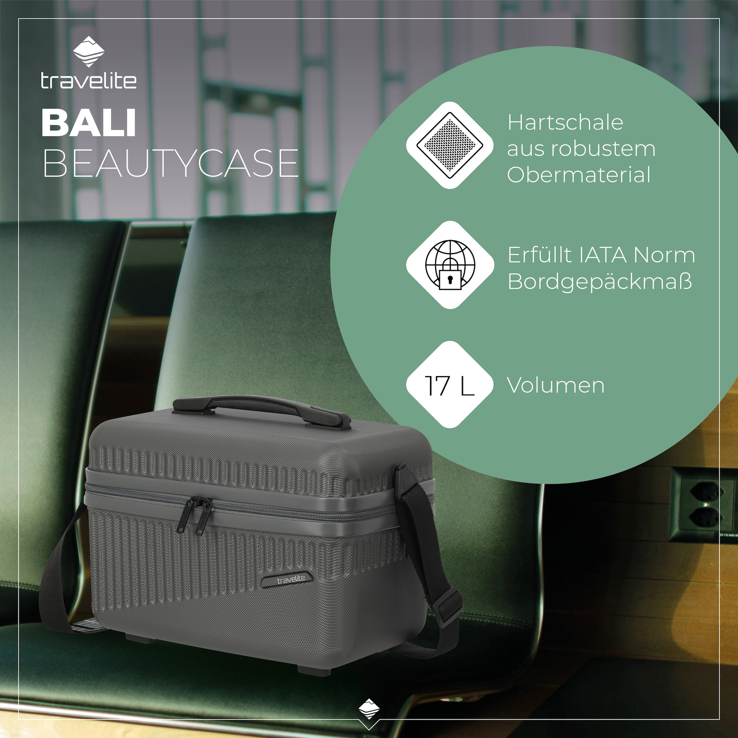travelite Beautycase »BALI«, Kosmetikkoffer mit Aufsteck -und Organizerfunktion