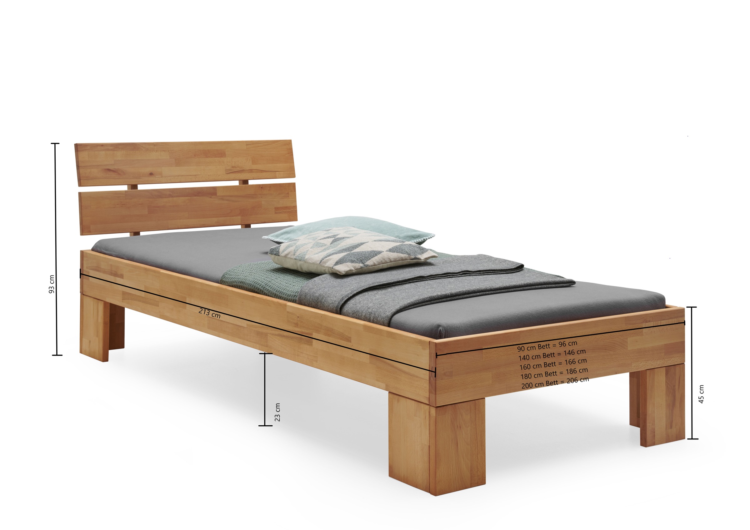 Home affaire Massivholzbett "Modesty II, Made in Europe", (hohe Belastbarke günstig online kaufen