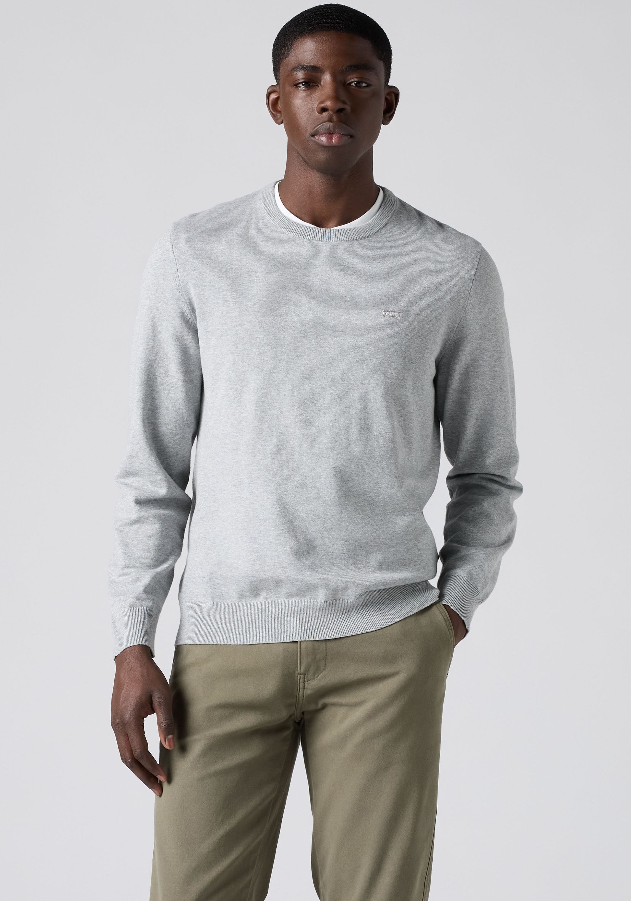 Levis Rundhalspullover "LIGHTWEIGHT HM SWEATER" Feingerippte Abschlüsse günstig online kaufen