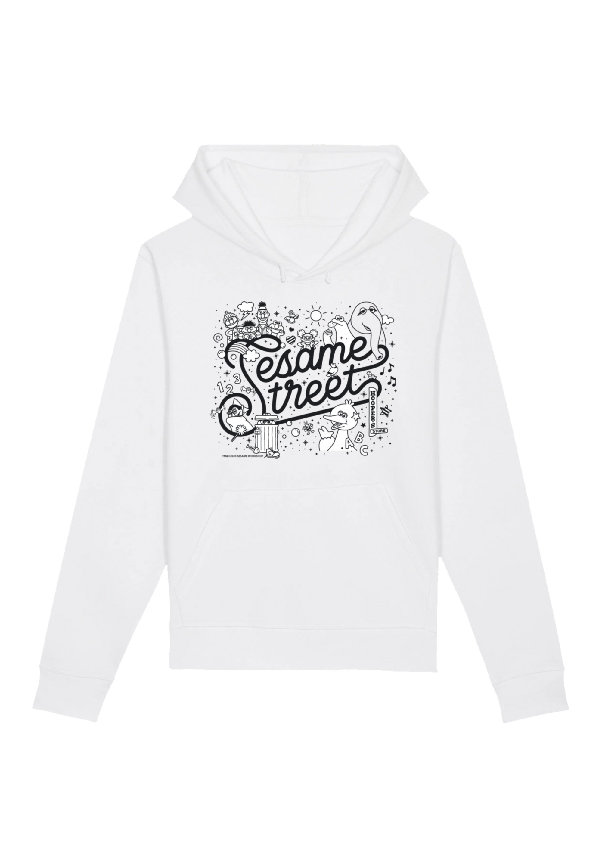 F4NT4STIC Kapuzenpullover "Sesamstraße Collage Black & White", Premium Qual günstig online kaufen