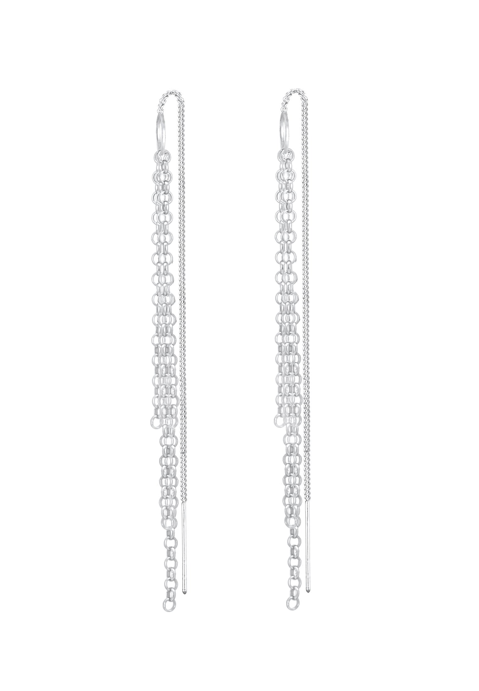 Elli Paar Ohrhänger »Durchzieher Ketten Style Elegant 925 Silber«