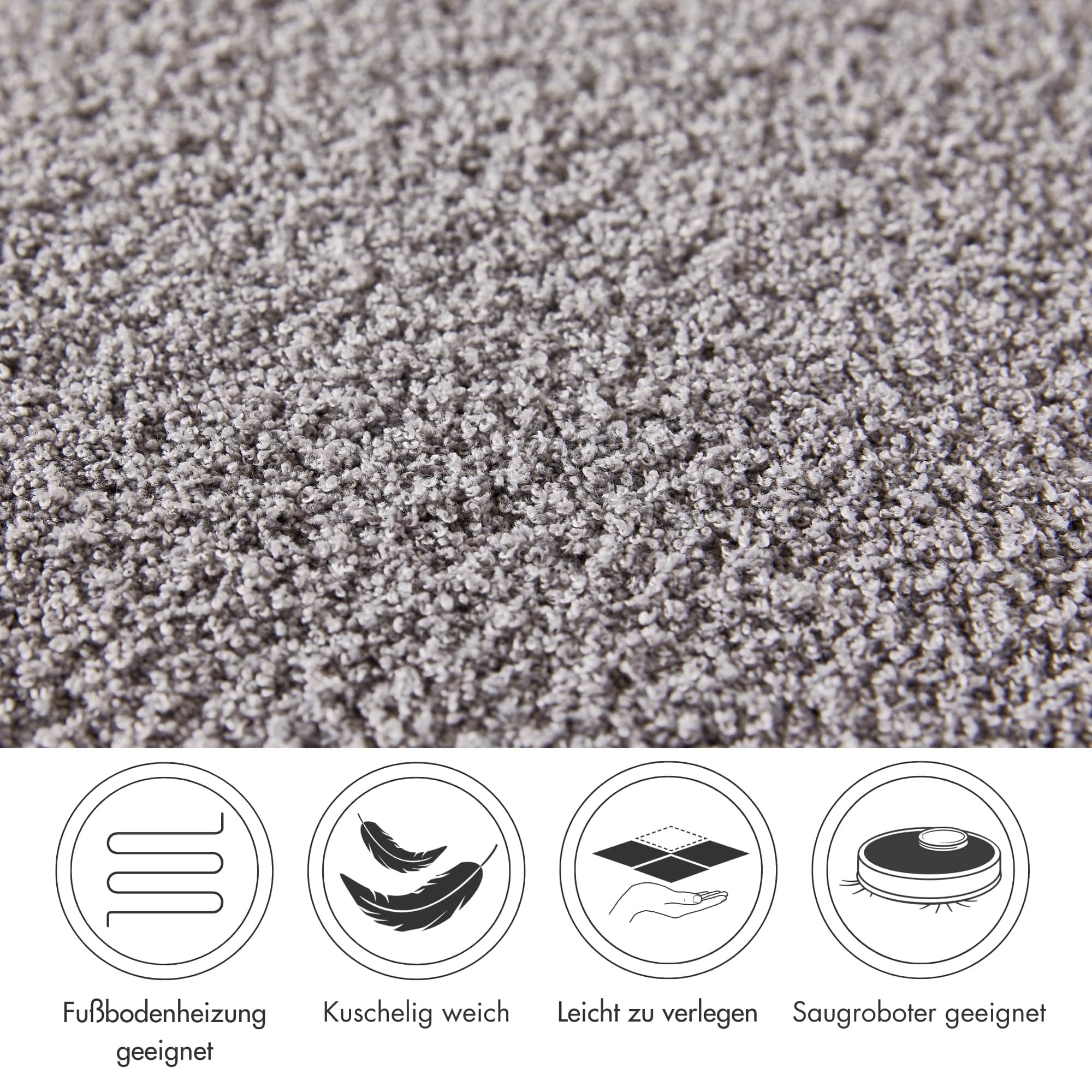ANDIAMO Softness Velours Carpet Silver 400x200cm 2