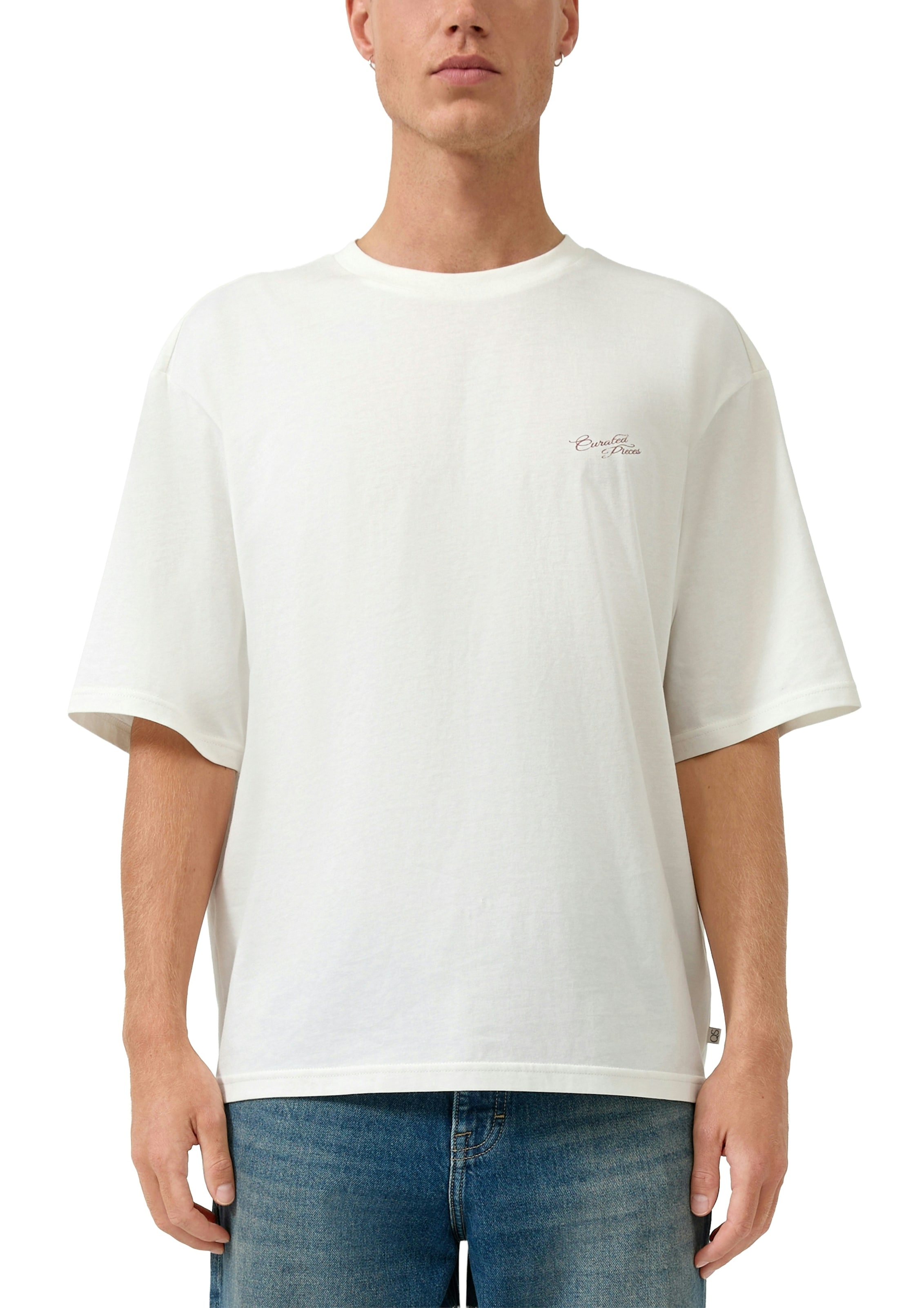 QS T-Shirt Sommershirt mit Rücken-Print