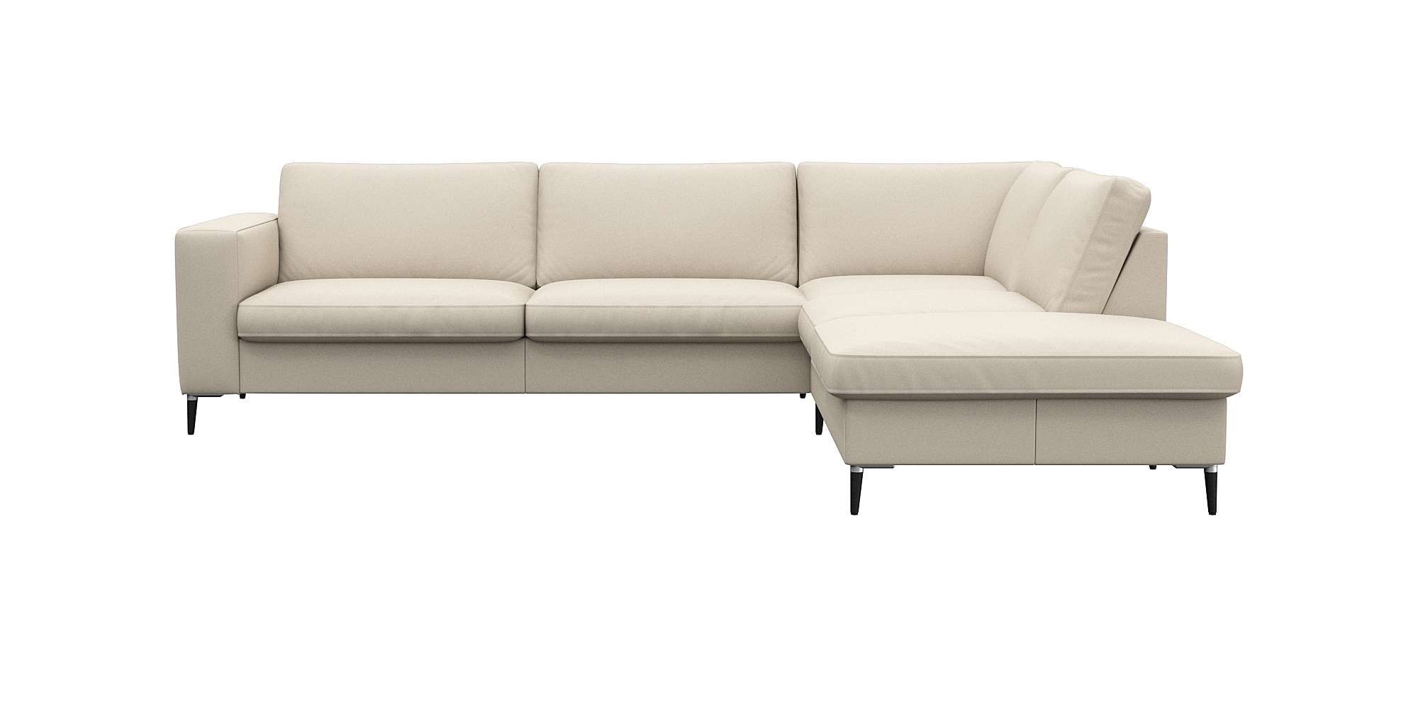 FLEXLUX Ecksofa "Fiore, super Sitzkomfort durch Kaltschaum im Sitz, L-Form" günstig online kaufen