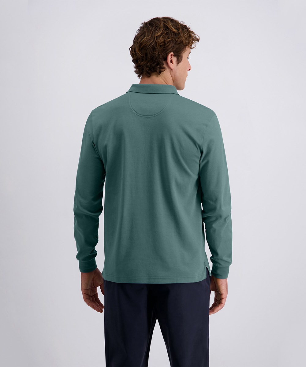 Pierre Cardin Langarm-Poloshirt, Brusttasche mit Marken- Applikation günstig online kaufen