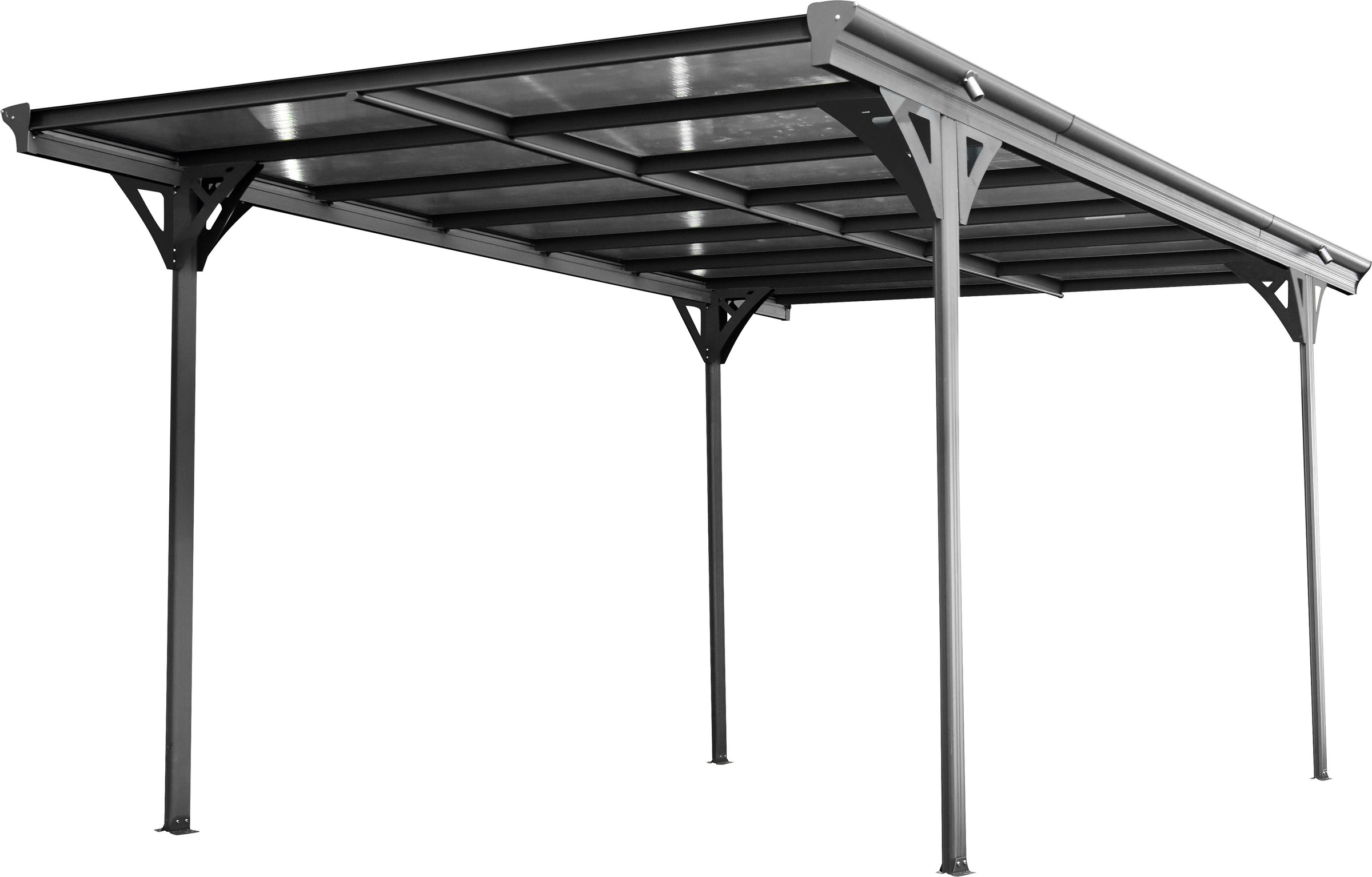 WESTMANN Einzelcarport »Flachdach«, Aluminium, 280 cm, Anthrazit, aus Aluminium,... kaufen
