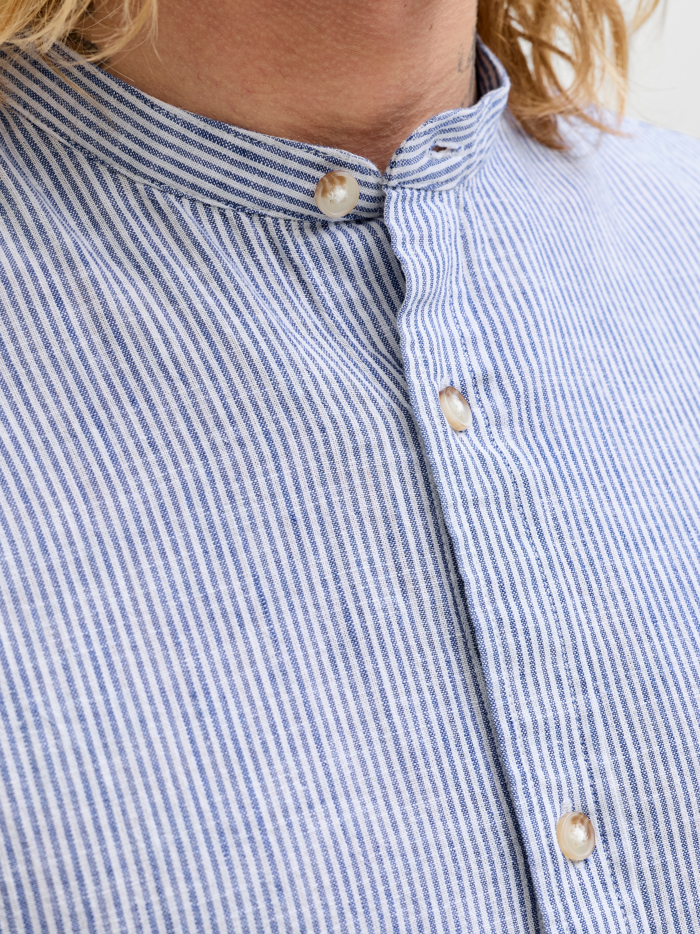 Jack & Jones Chemise à Manches Longues Esummer Linen Blend Band Infinity / Stripes 2XL Homme 2