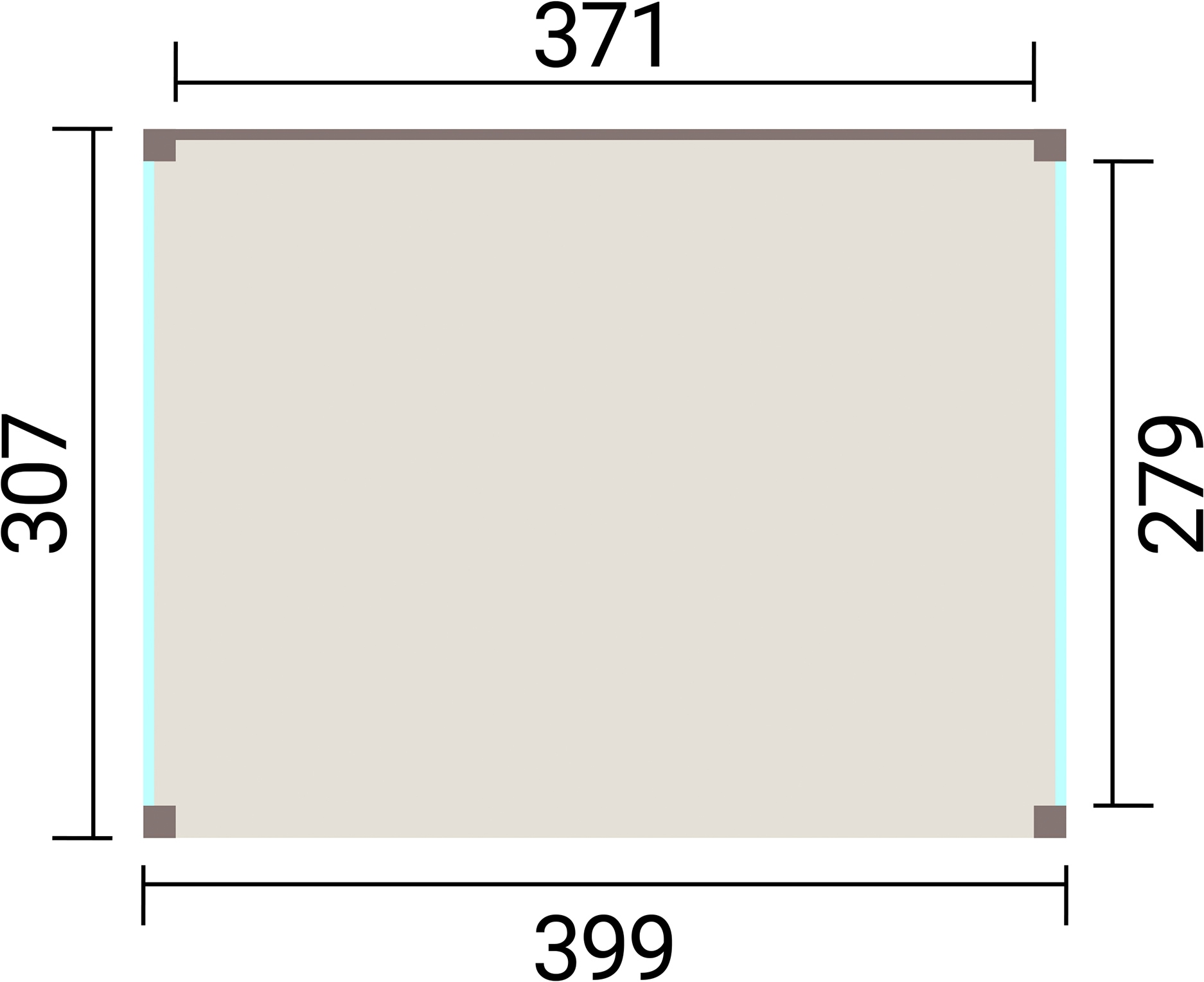 weka Holzpavillon »Lumley Lauben-Set Gr. 2.2« BxTxH: 307x399x245 cm