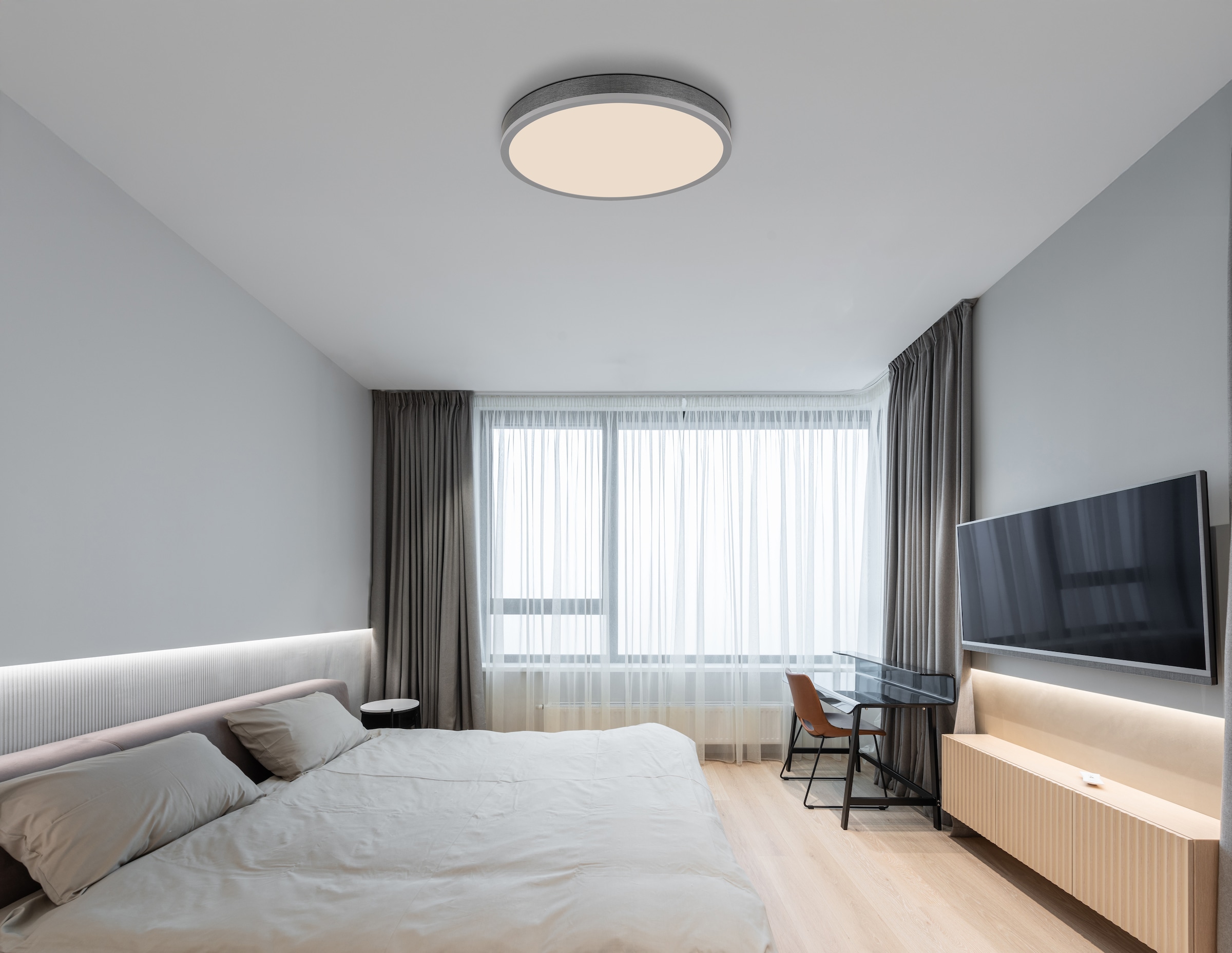 GLOBO LIGHTING Deckenleuchte »DORO« LED-Modul 1 Stk. warmweiß - kaltweiß Deckenlampe Wohnzimmer-Leuchte Schlafzimmer-Leuchte Flur Küche