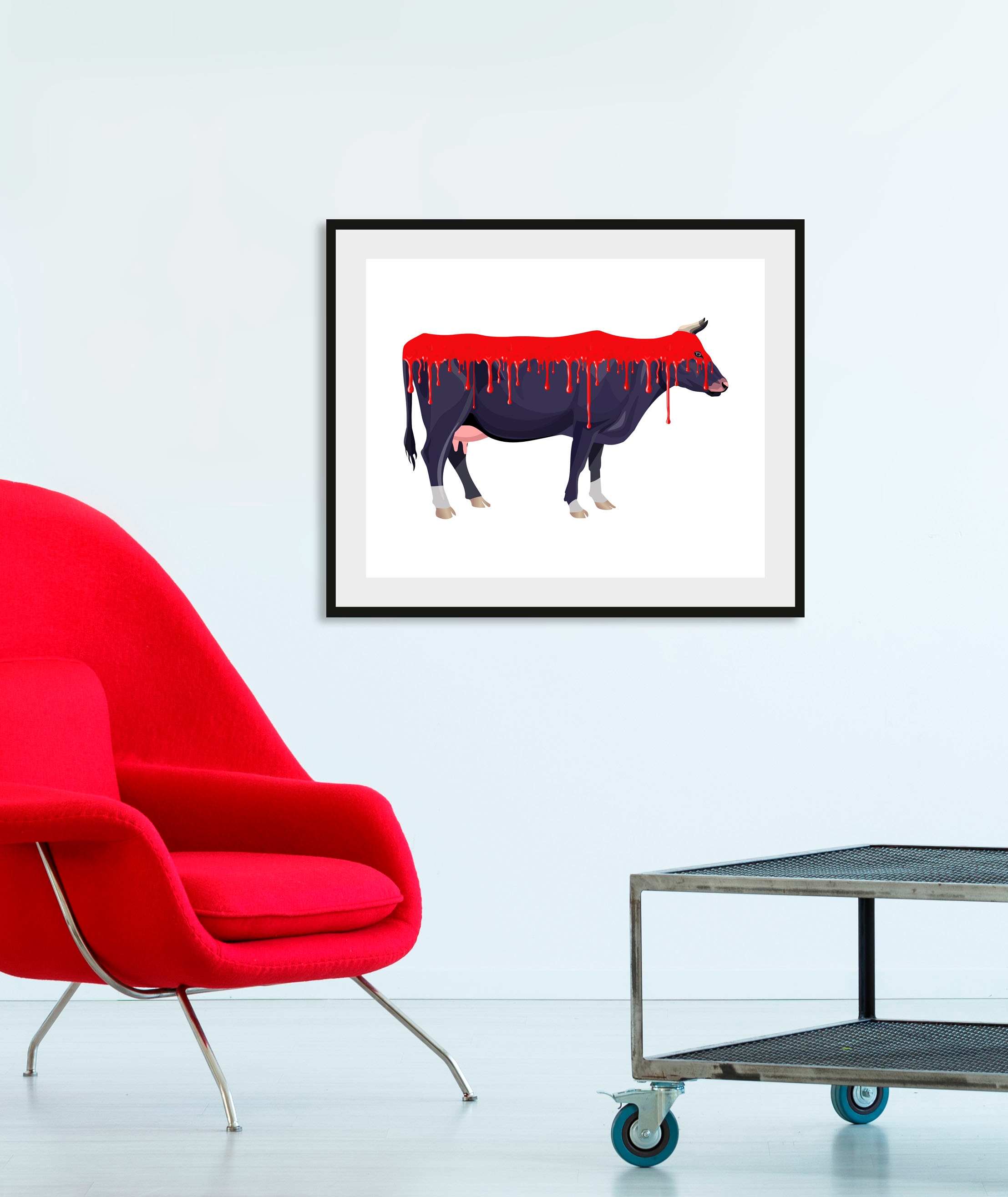 queence Bild "Bloody Cow", Kuh-Kunst-Kuhbilder-Kühe, (1 St.), HD Premium Po günstig online kaufen