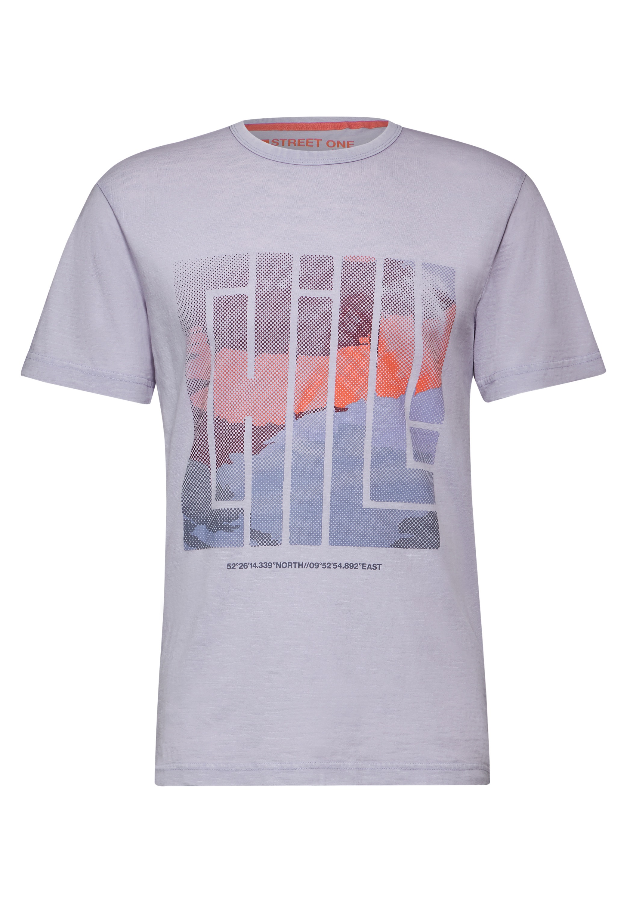 STREET ONE MEN T-Shirt, mit Flammgarn