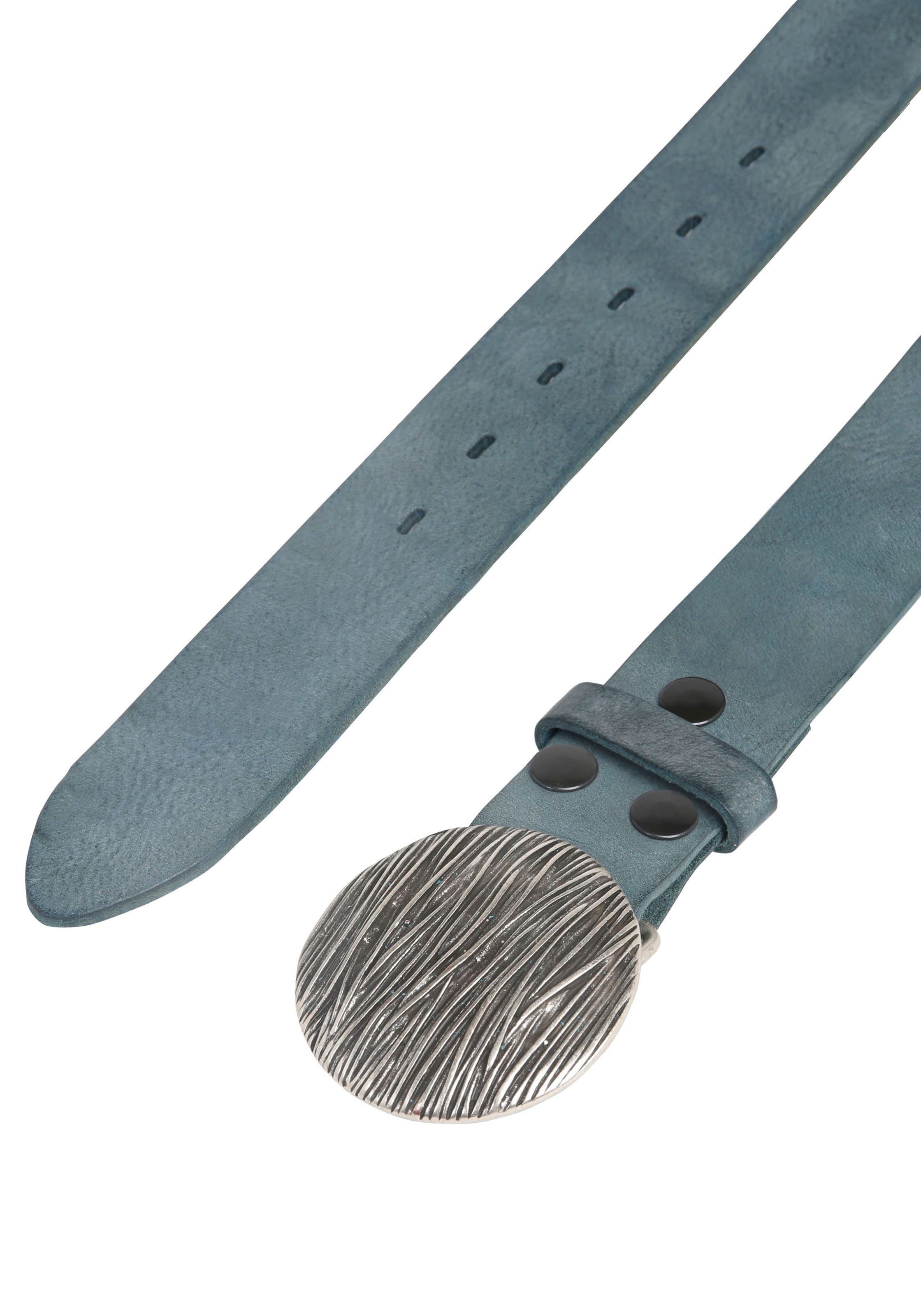 Rettungsring Gürtel Ledergürtel mit austauschbarer Schließe "Seegras Rund" günstig online kaufen