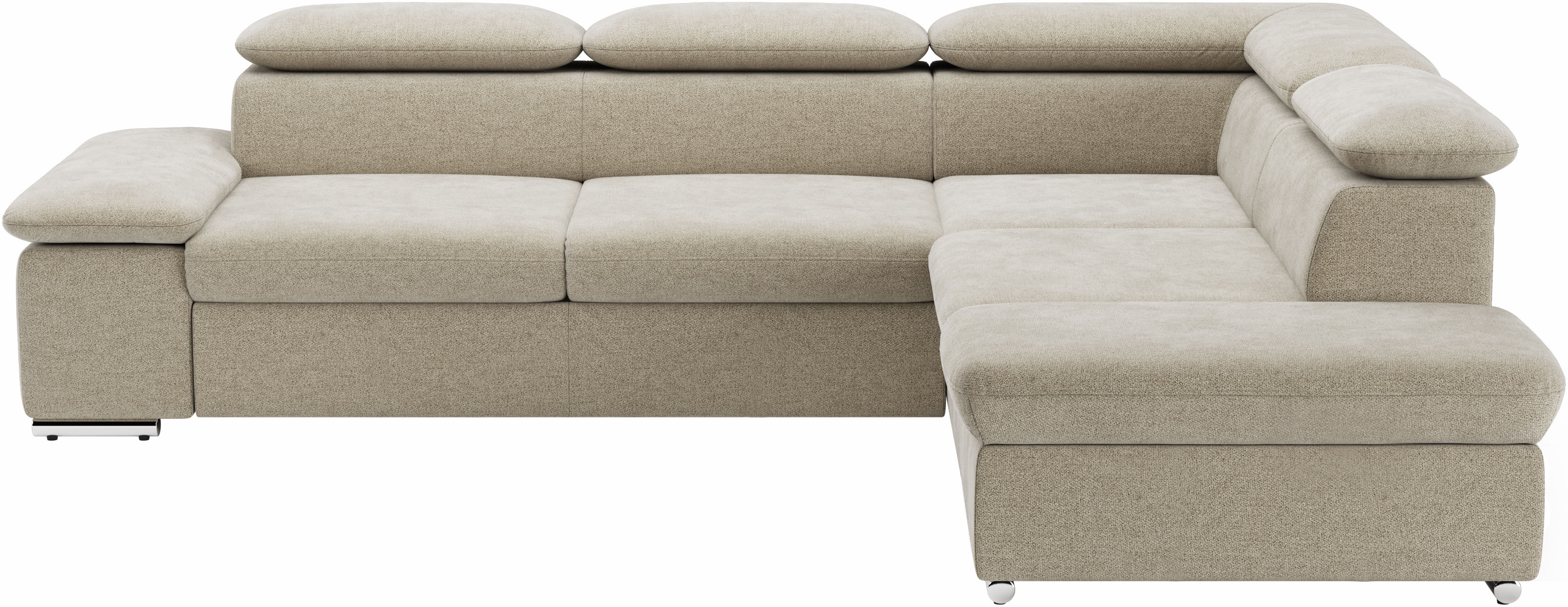 sit&more Ecksofa "Valantine L-Form, B: 272 cm, Armteilverstellung, Kopfteilverstellung" mit Schlaffunktion, Komfortsofa, modern