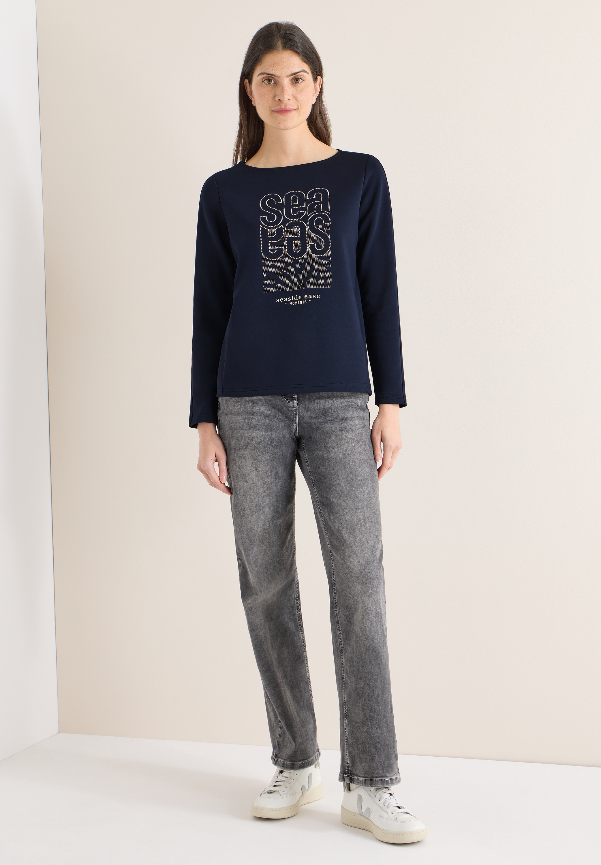 Cecil Langarmshirt mit U-Boot-Ausschnitt