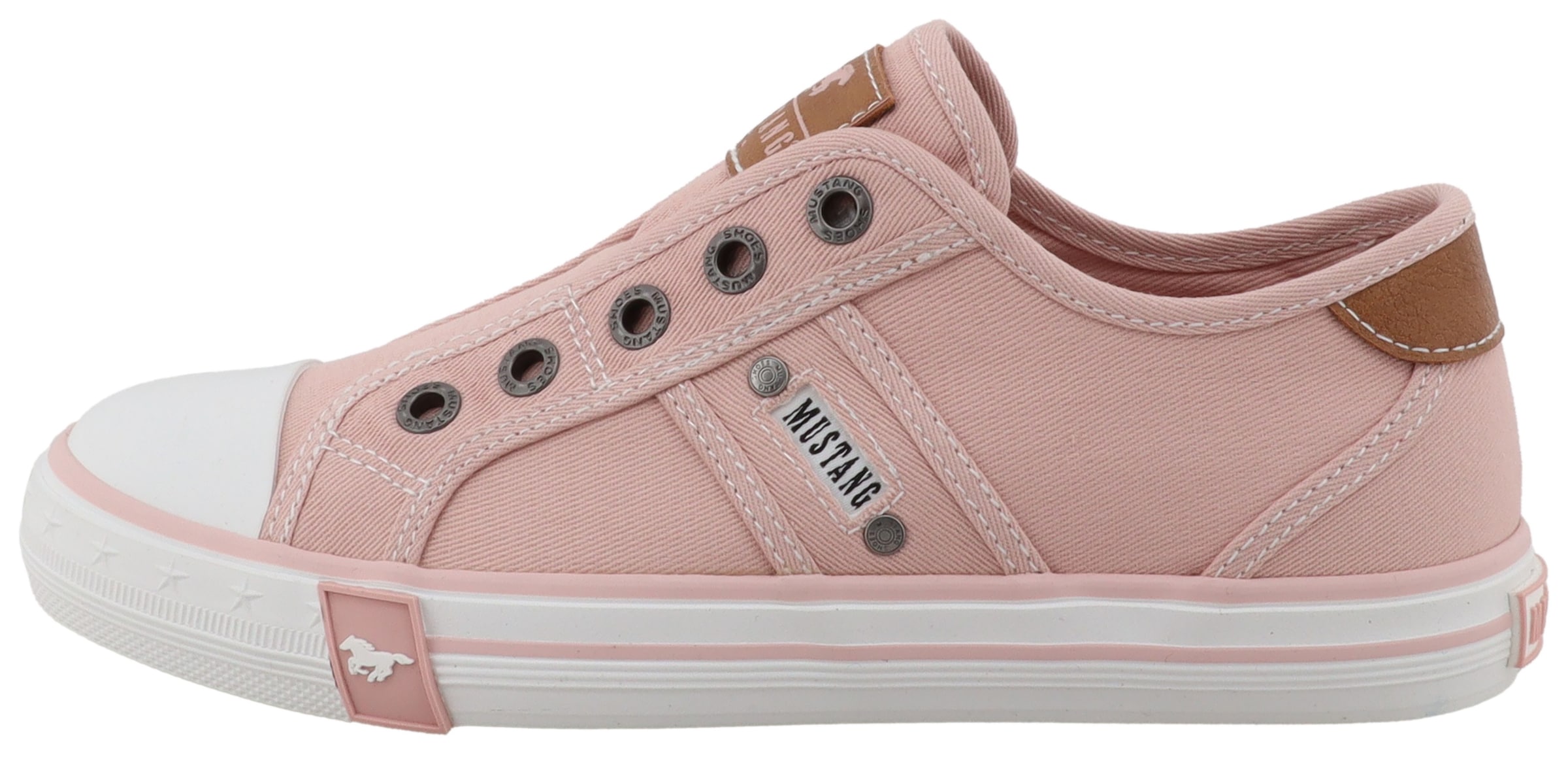 Mustang Shoes Slip-On Sneaker »Gaspare« Freizeitschuh, Slipper, Halbschuh mit Kontrastnähten