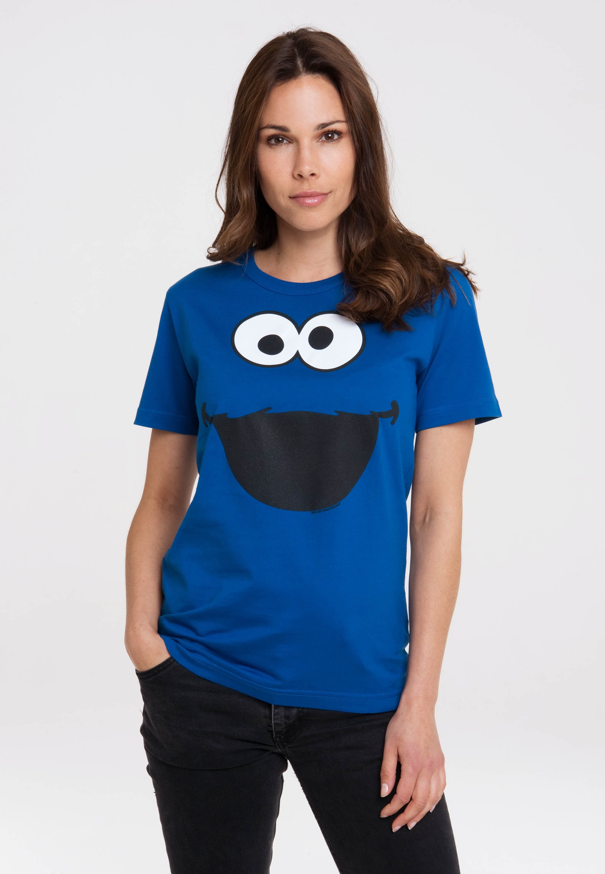 LOGOSHIRT T-Shirt »Sesamstraße - Krümelmonster Gesicht«, mit lizenziertem Print
