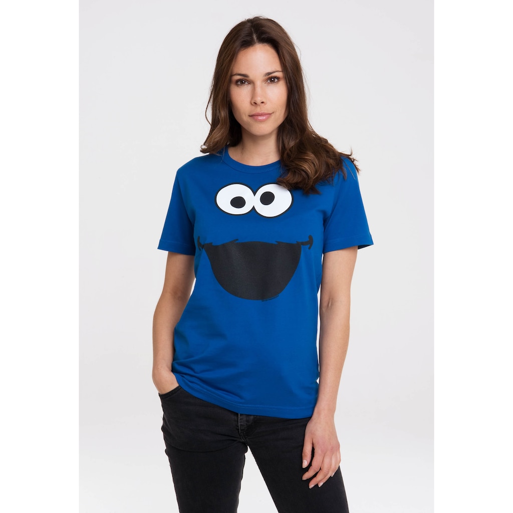 LOGOSHIRT T-Shirt »Sesamstraße Krümelmonster Gesicht« mit lizenziertem Print