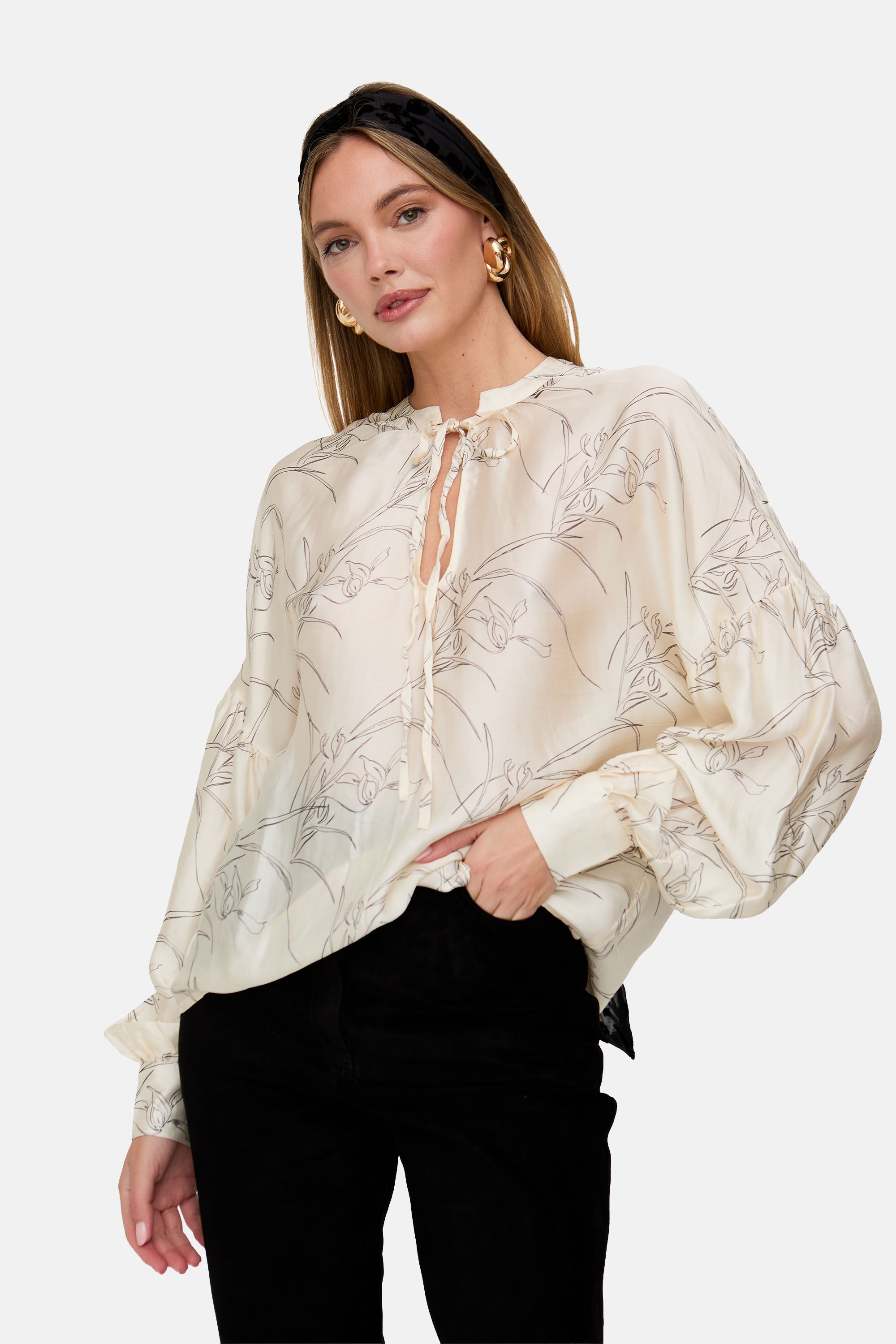 Lily and Lionel Hemdbluse "Rosetti Billowy Sleeves Floral Print Blouse Dame günstig online kaufen