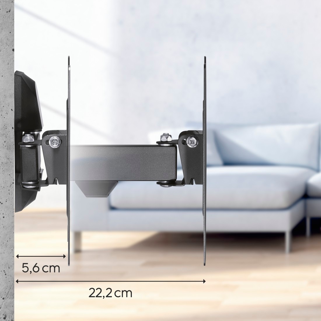 Hama TV-Wandhalterung »Halterung, schwenkbar, neigbar 48 - 122 cm (19" - 48")«, bis 122 cm Zoll, max. 20 kg