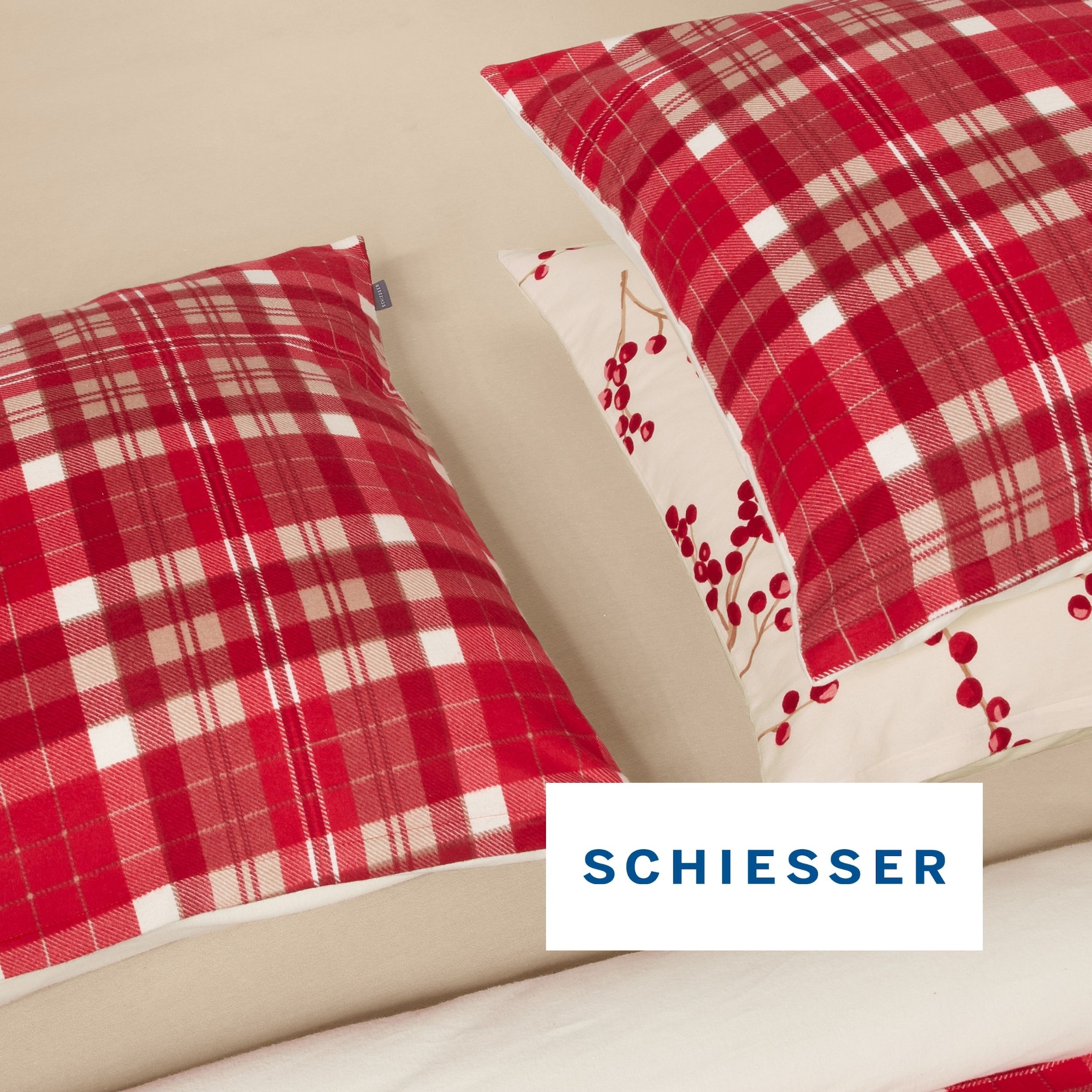 Schiesser Wendebettwäsche »Rowan aus weicher Baumwolle in wunderschönem Beerenprint« 2 Stk. OEKO-TEX® MADE IN GREEN