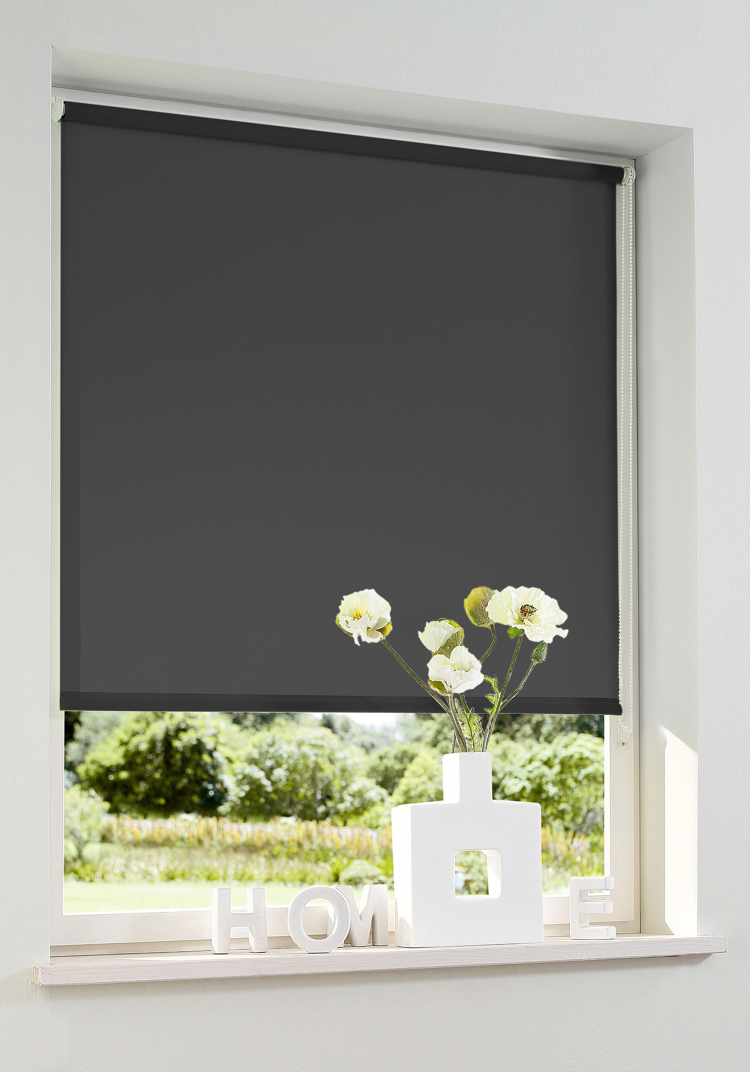 OTTO home Rollo "Themse-Uni" Lichtschutz Sichtschutz ohne Bohren freihängend Bestseller, Rollo Fenster, Seitenzugrollo, Sonnenschutz