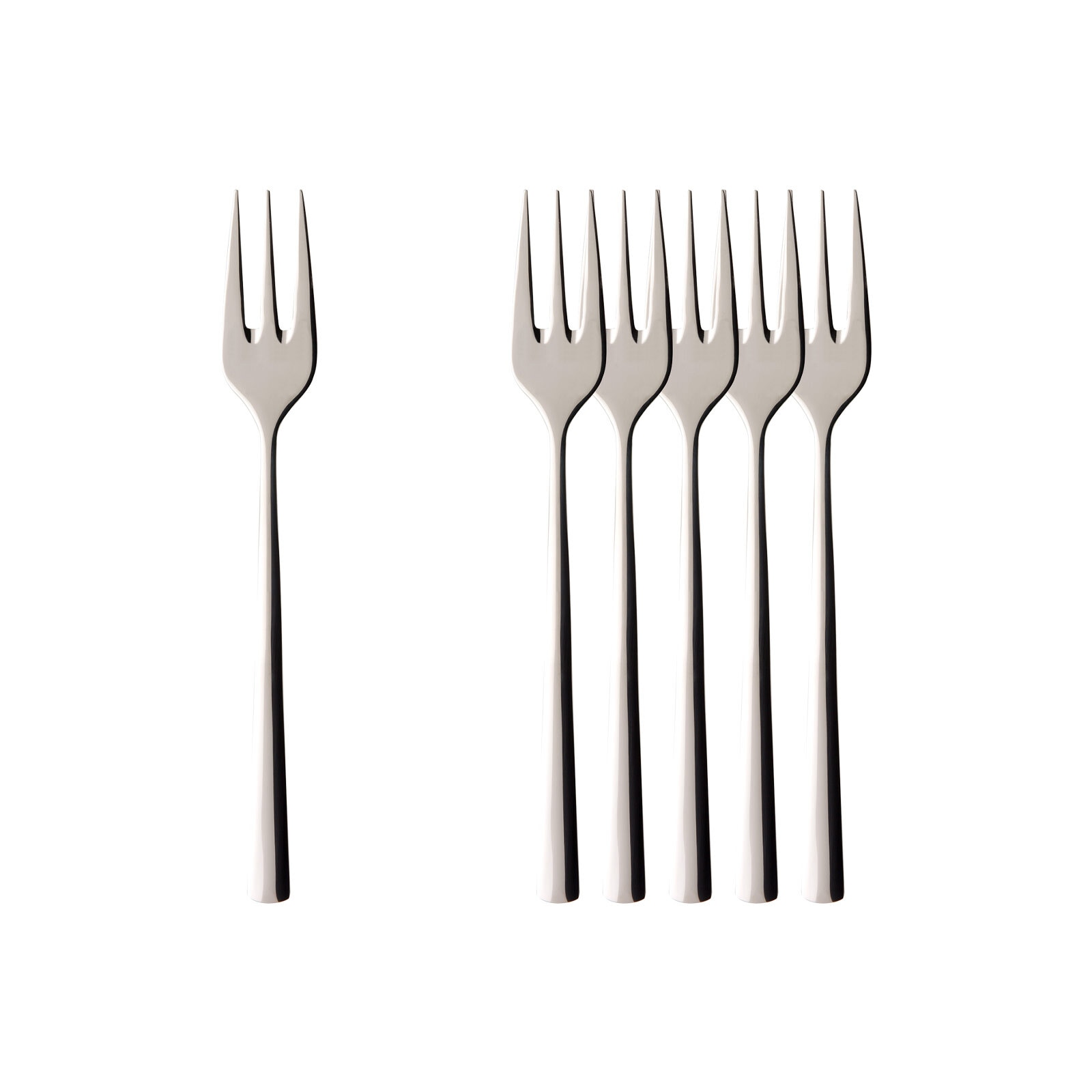 Villeroy & Boch Tafelgabel "Kuchengabeln Piemont 16 cm 6er Set edelstahl" Spülmaschinenfest