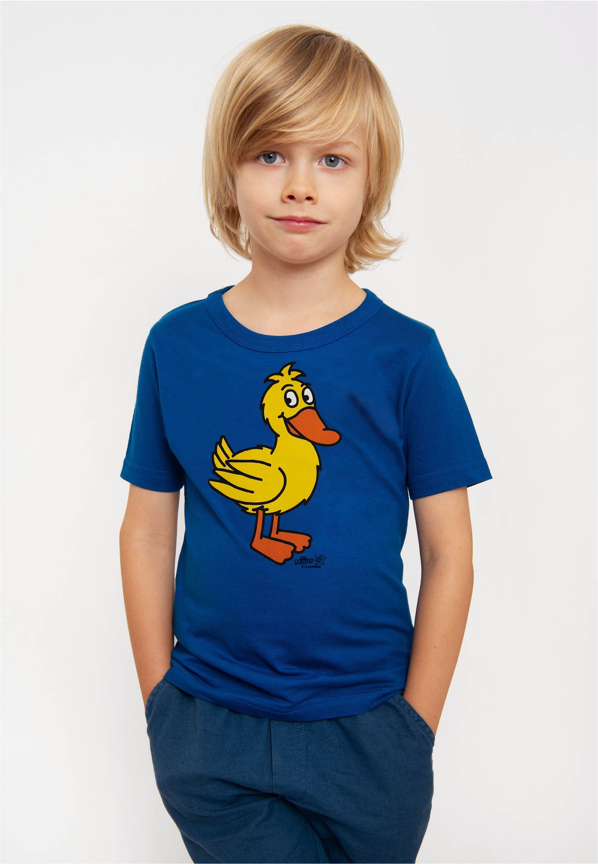 Logoshirt "Die Sendung mit der Maus" Girls' Organic Cotton Graphic T-Shirt Blue Size 92