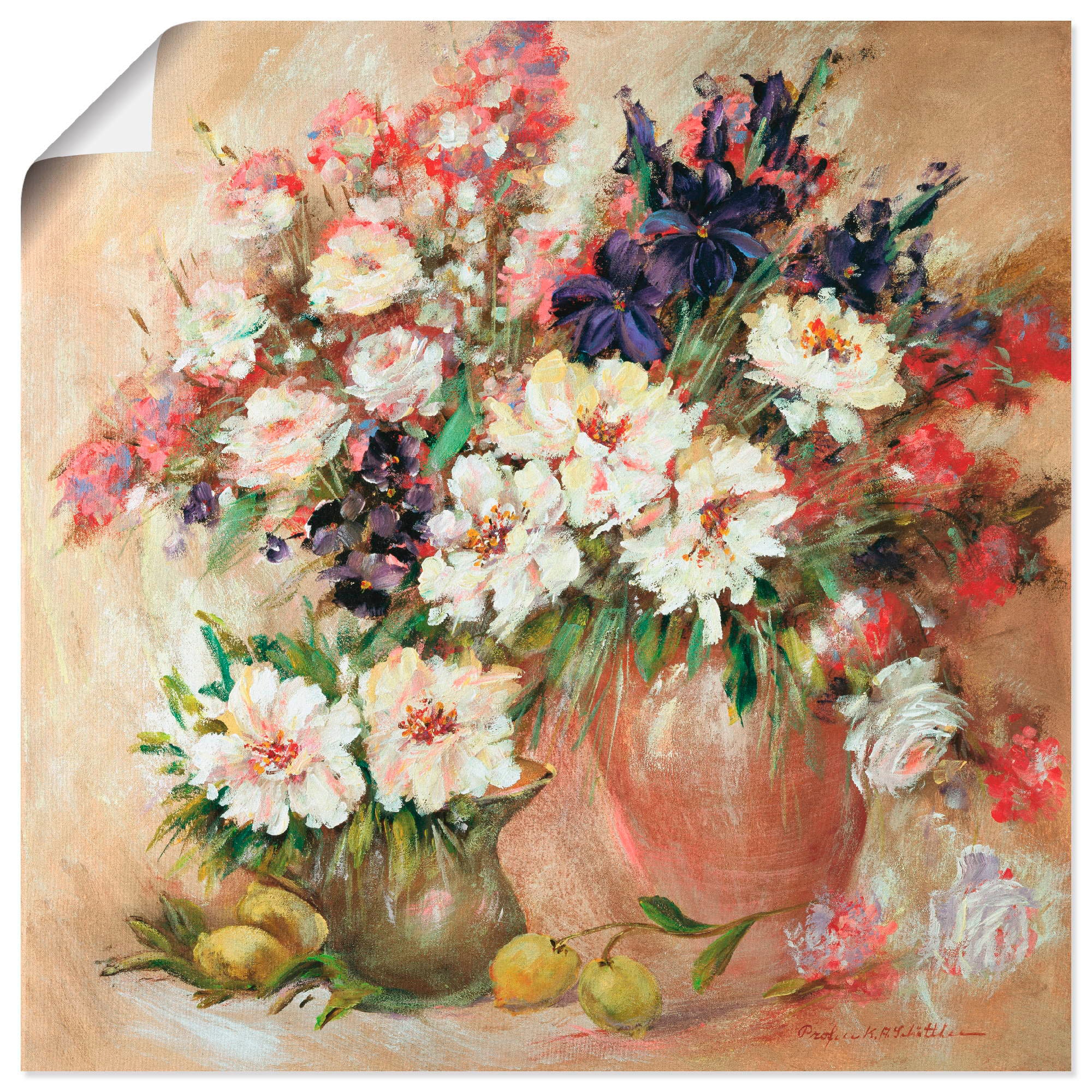 Artland Wandbild »Stillleben I«, Blumen, (1 St.), als Leinwandbild,  Wandaufkleber oder Poster in versch. Größen bestellen | BAUR