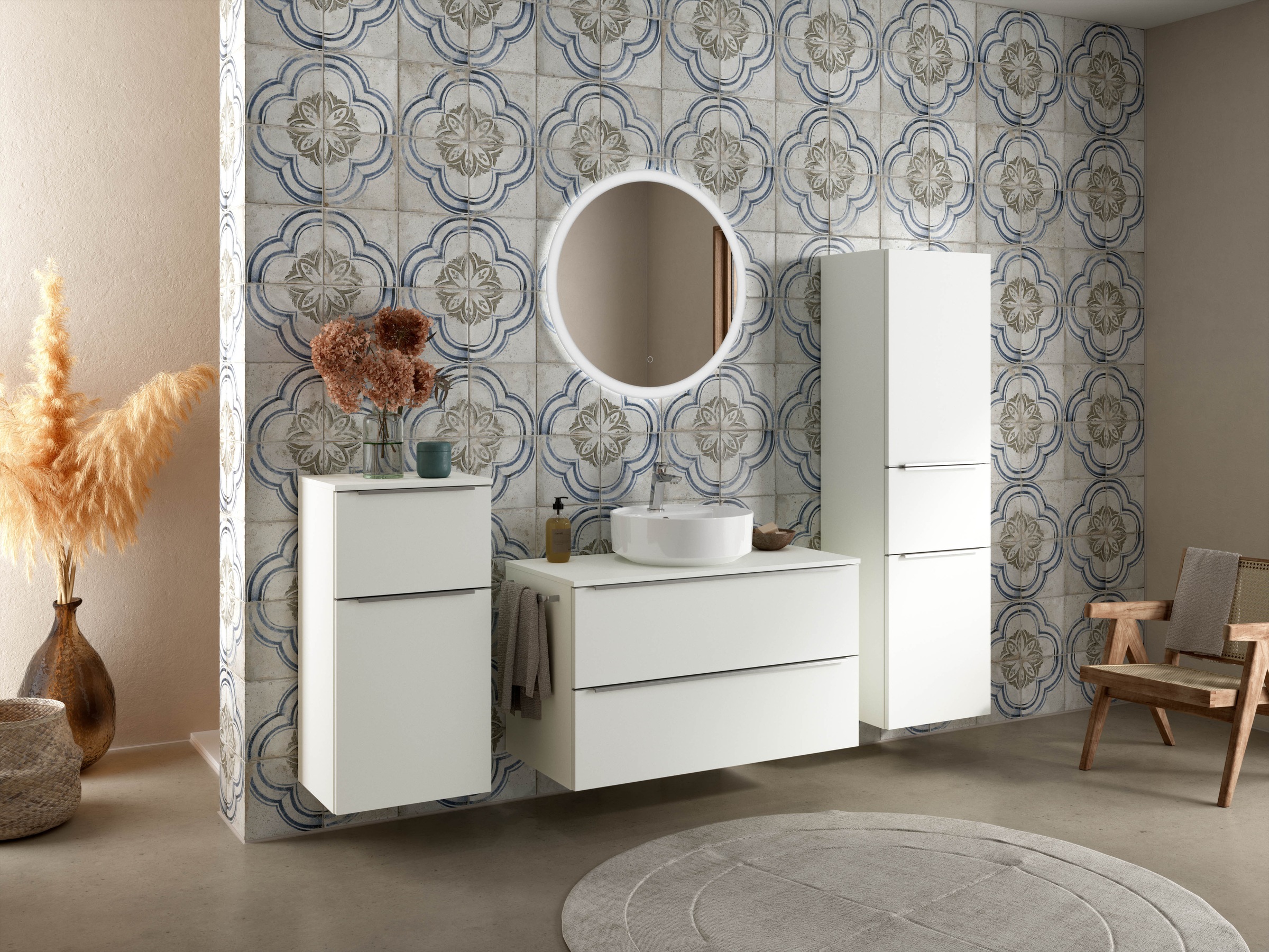 nobilia® Spiegel »Majra rund«, in Ø 60 und 75 cm, inkl. LED-Beleuchtung