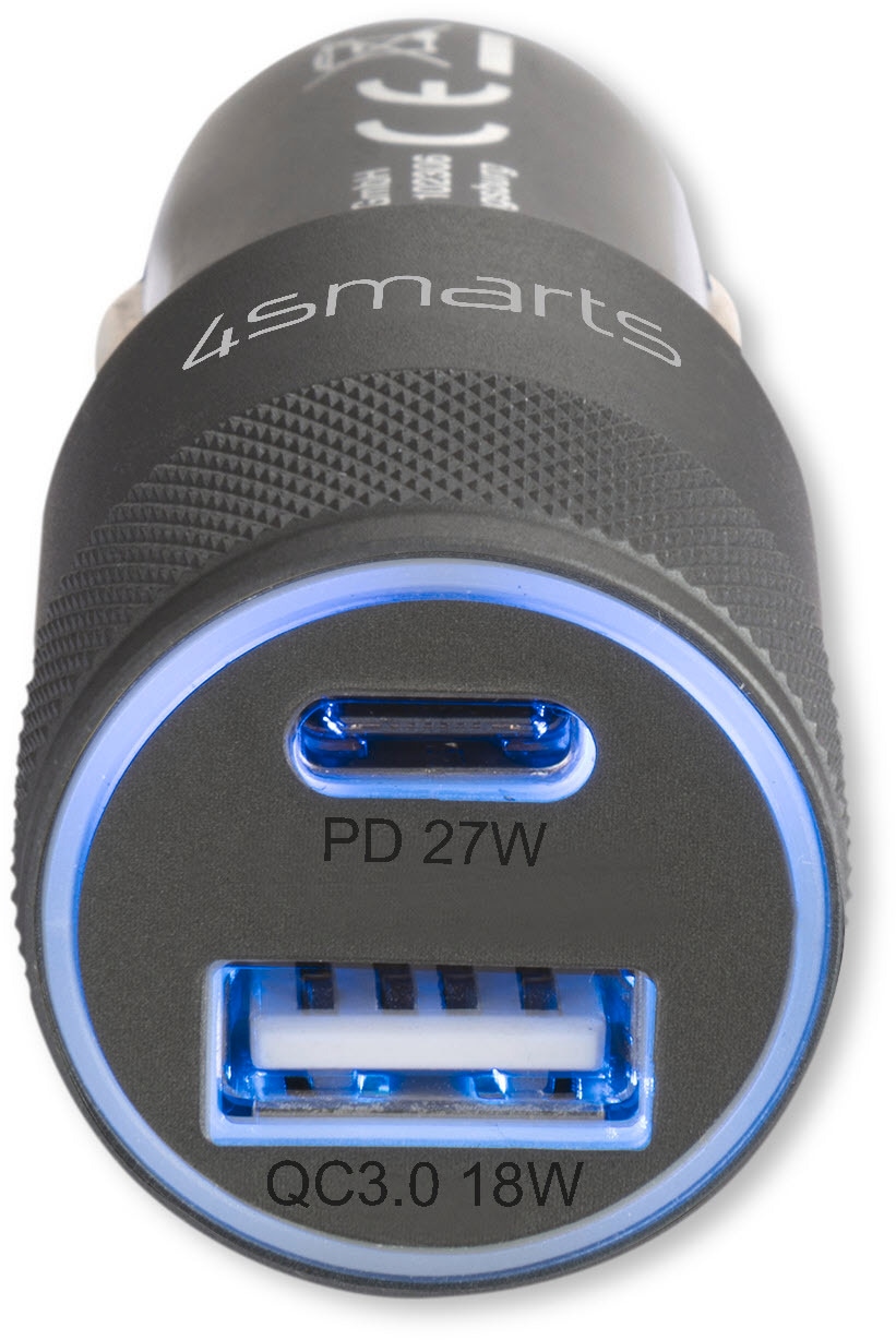 4smarts USB-Ladegerät »Kfz-Ladegerät Rapid+ mit Quick Charge und PD 27W«