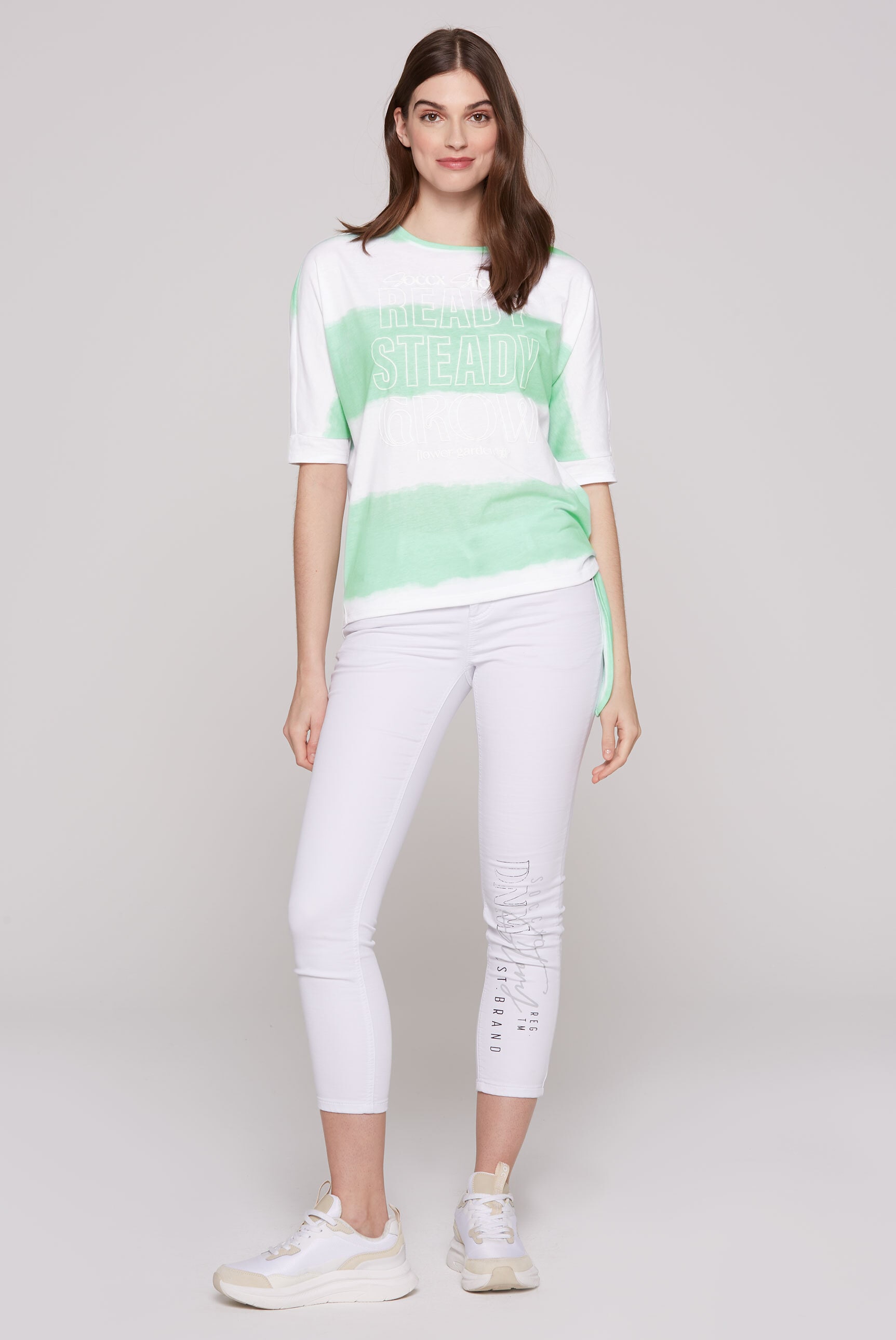 SOCCX Rundhalsshirt, mit Knoten-Saum