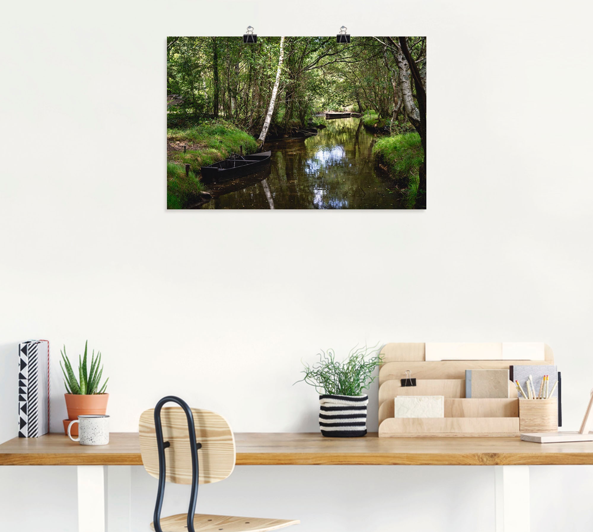 Artland Poster »Romantische Flusslandschaft Frankreich«, Waldbilder, (1 St.), als Alubild, Leinwandbild, Wandaufkleber oder Poster in versch. Größen