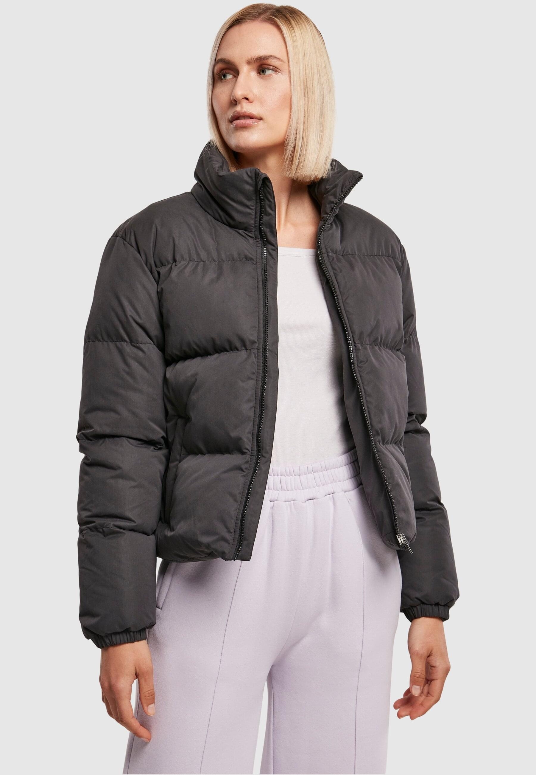 URBAN CLASSICS Winterjacke »Urban Classics Damen Ladies Short Peached Puffer Jacket«, (1 St.), ohne Kapuze