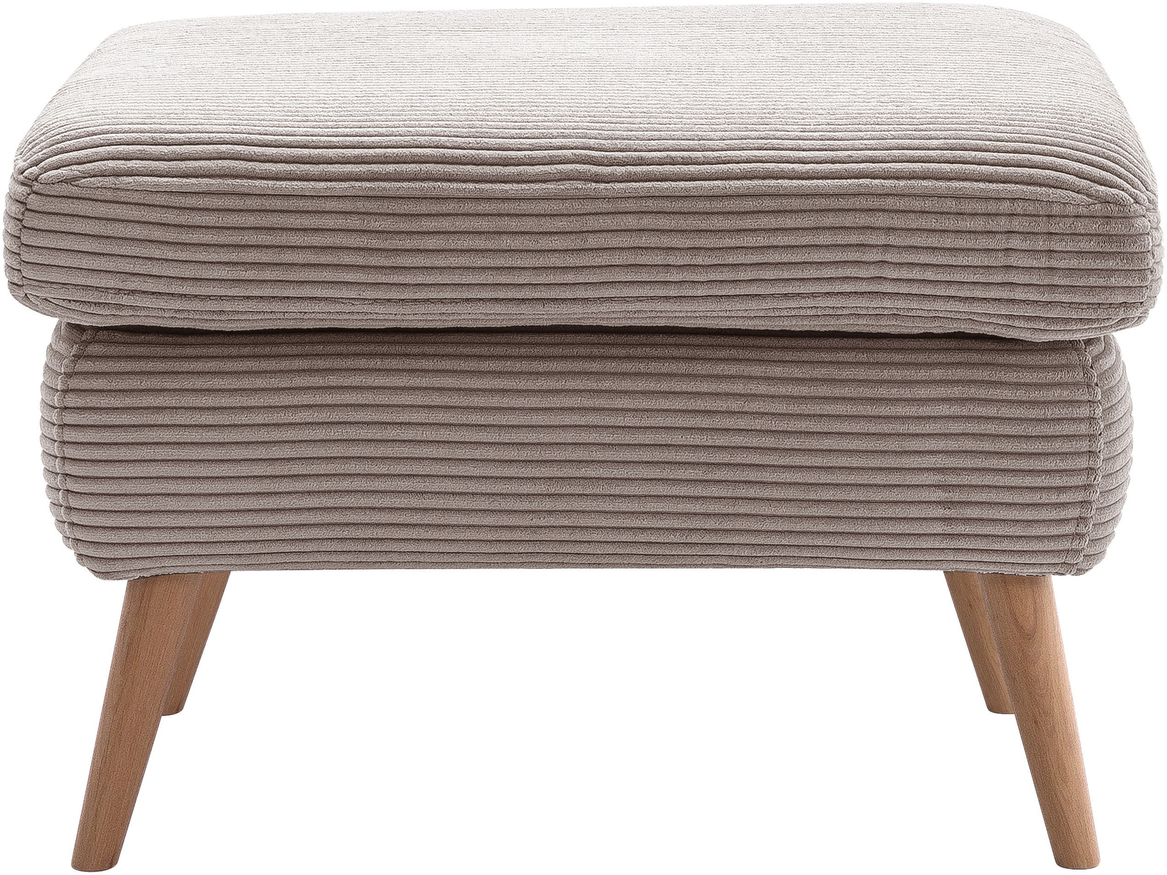 Thumbnail - exxpo - sofa fashion Hocker "Scandi bequem und elegant mit hohem Holzfuß" bequem und elegant mit hohem Holzfuß