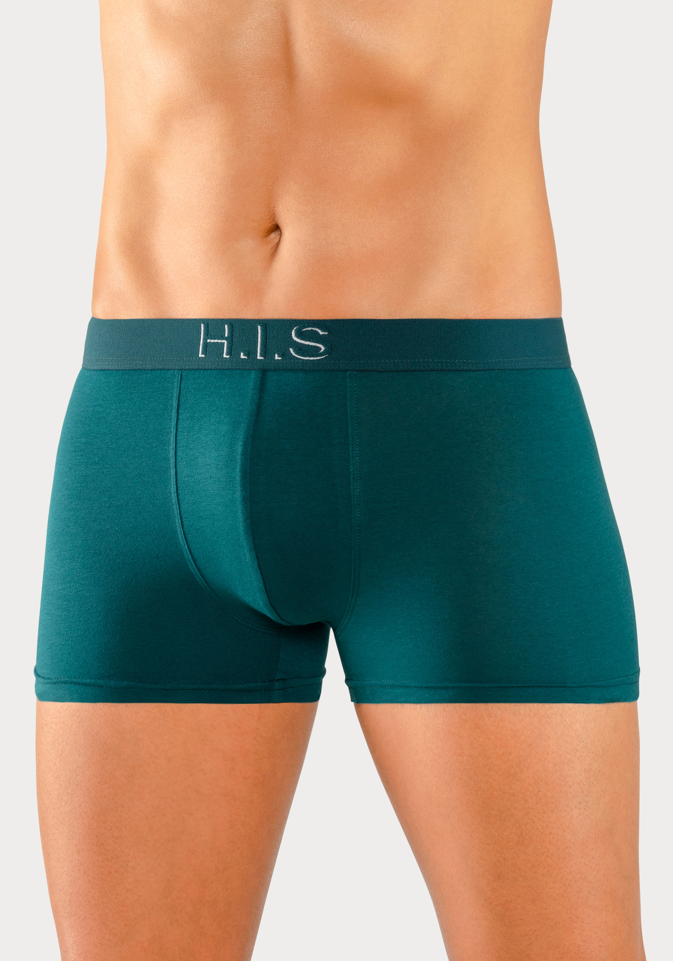 H.I.S Boxer »Boxershorts für Herren«, (Packung, 5 St.), Logo Webbund mit 3D Effekt