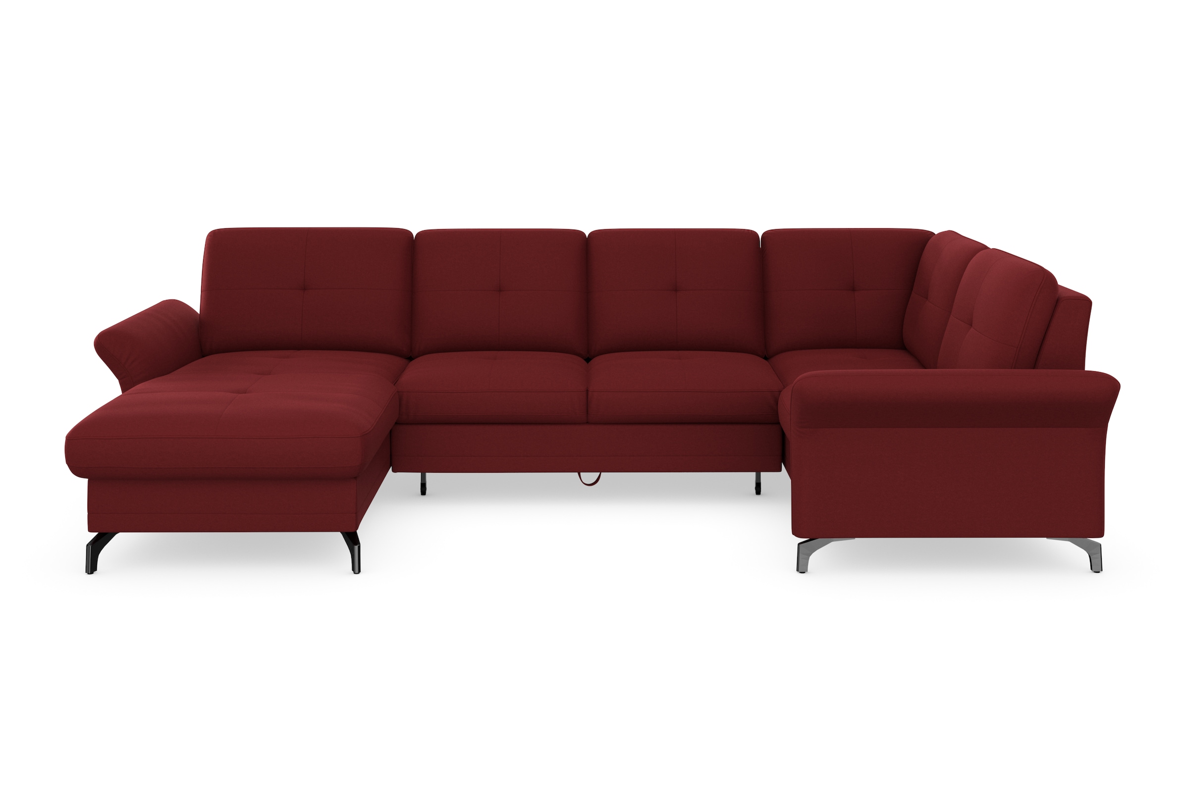 Home affaire Wohnlandschaft "Calando U-Form" wahlweise mit Bettfunktion, Be günstig online kaufen