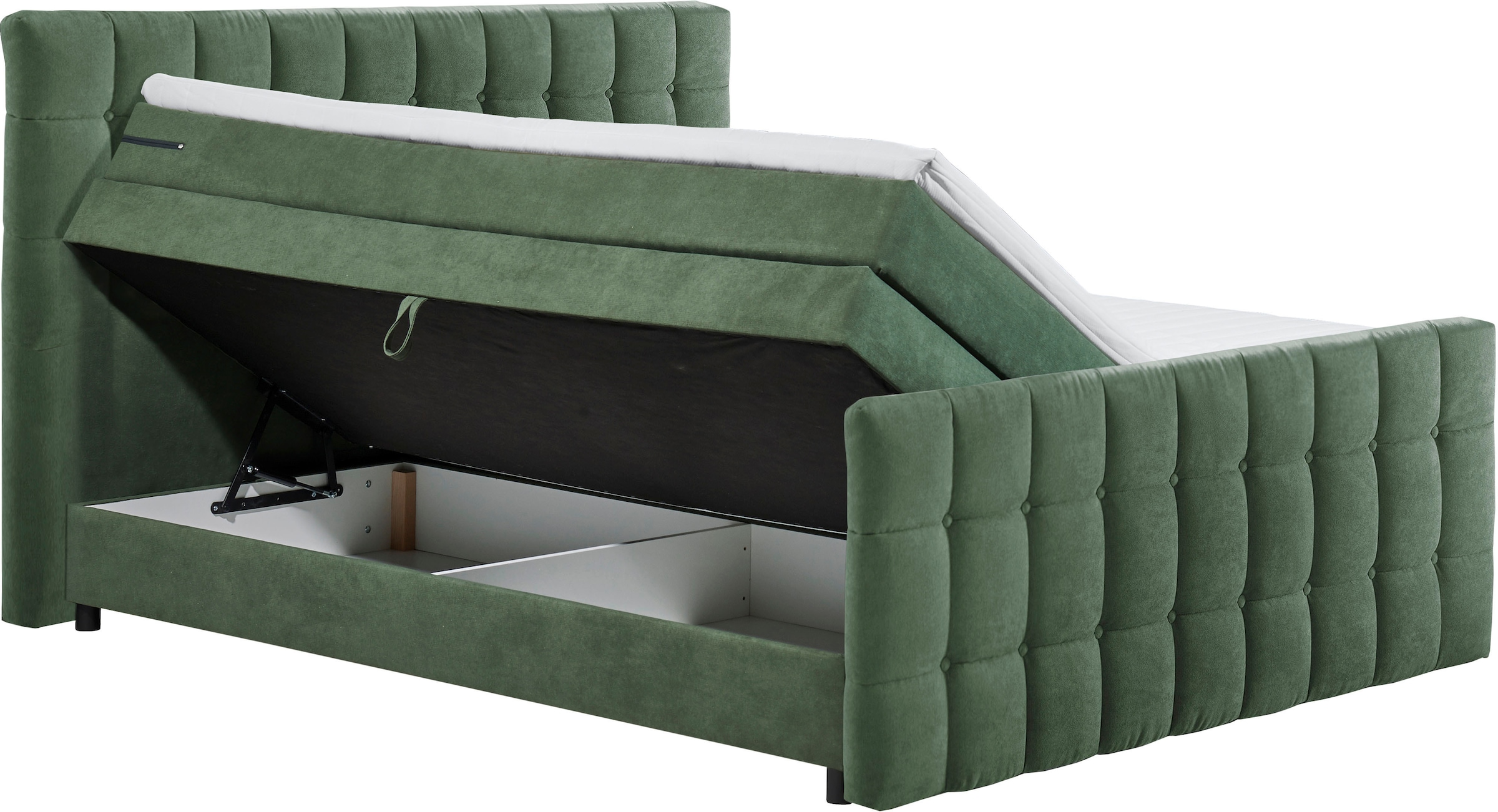 ED EXCITING DESIGN Boxspringbett »Mendoza«, inkl. Bettkasten, erhältlich in den Breiten 160cm & 180cm